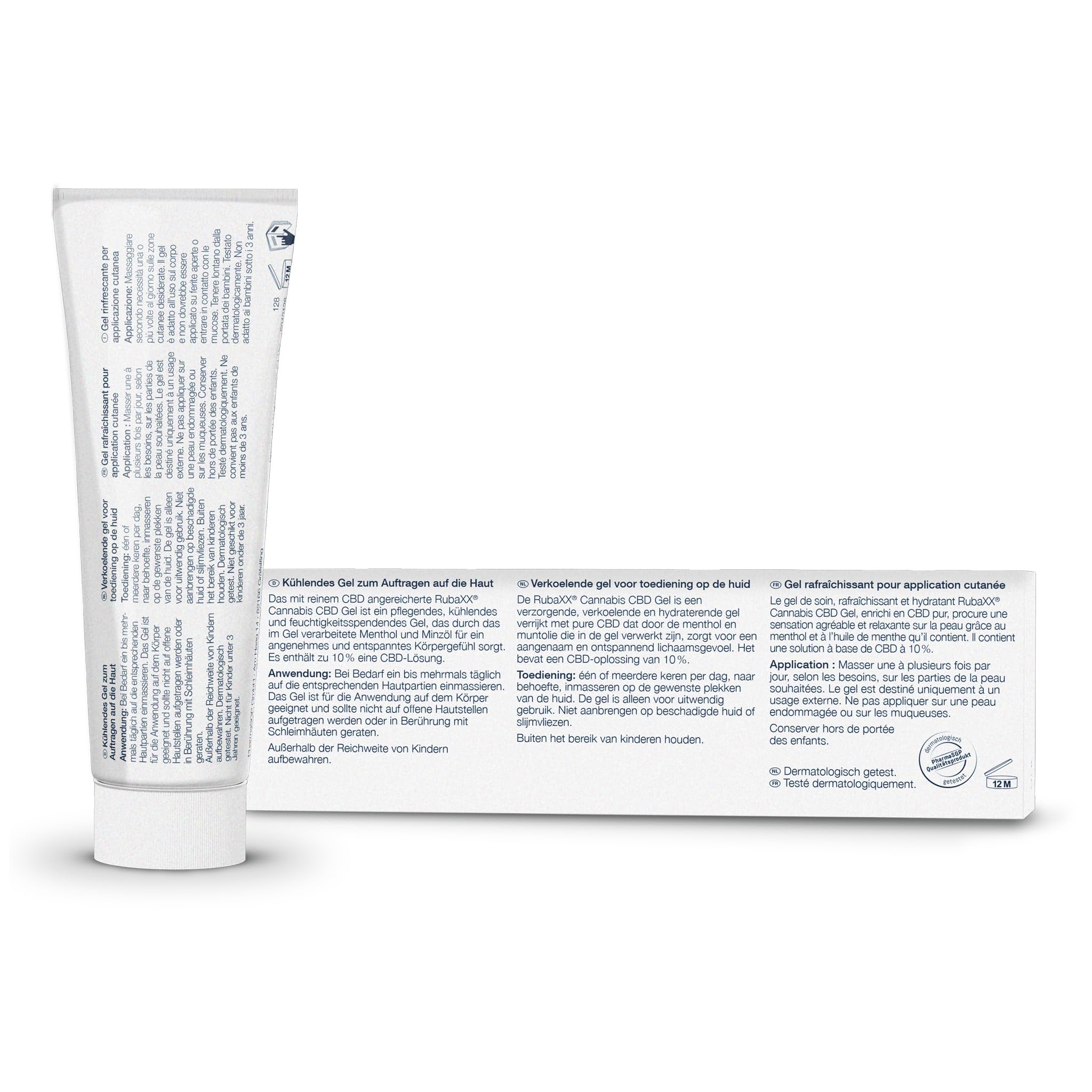 Rubaxx Cannabis CBD Gel 180 ml 900 mg CBD Cannabissalbe Menthol Minzöl THC-frei