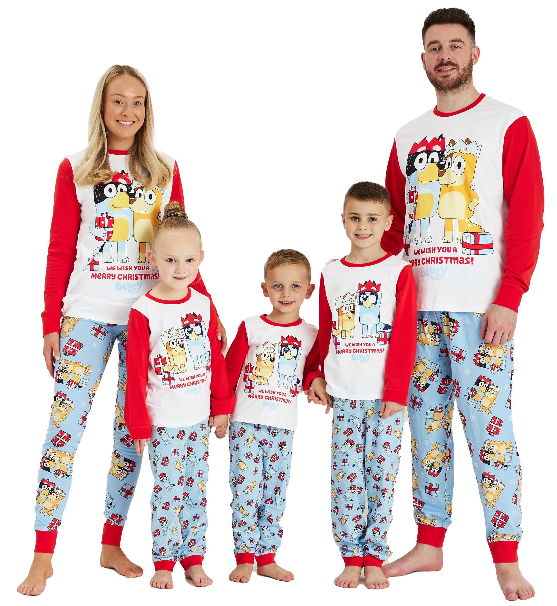 Bluey Family Matching Christmas Pyjamas Ladies Mens Kids Nightwear