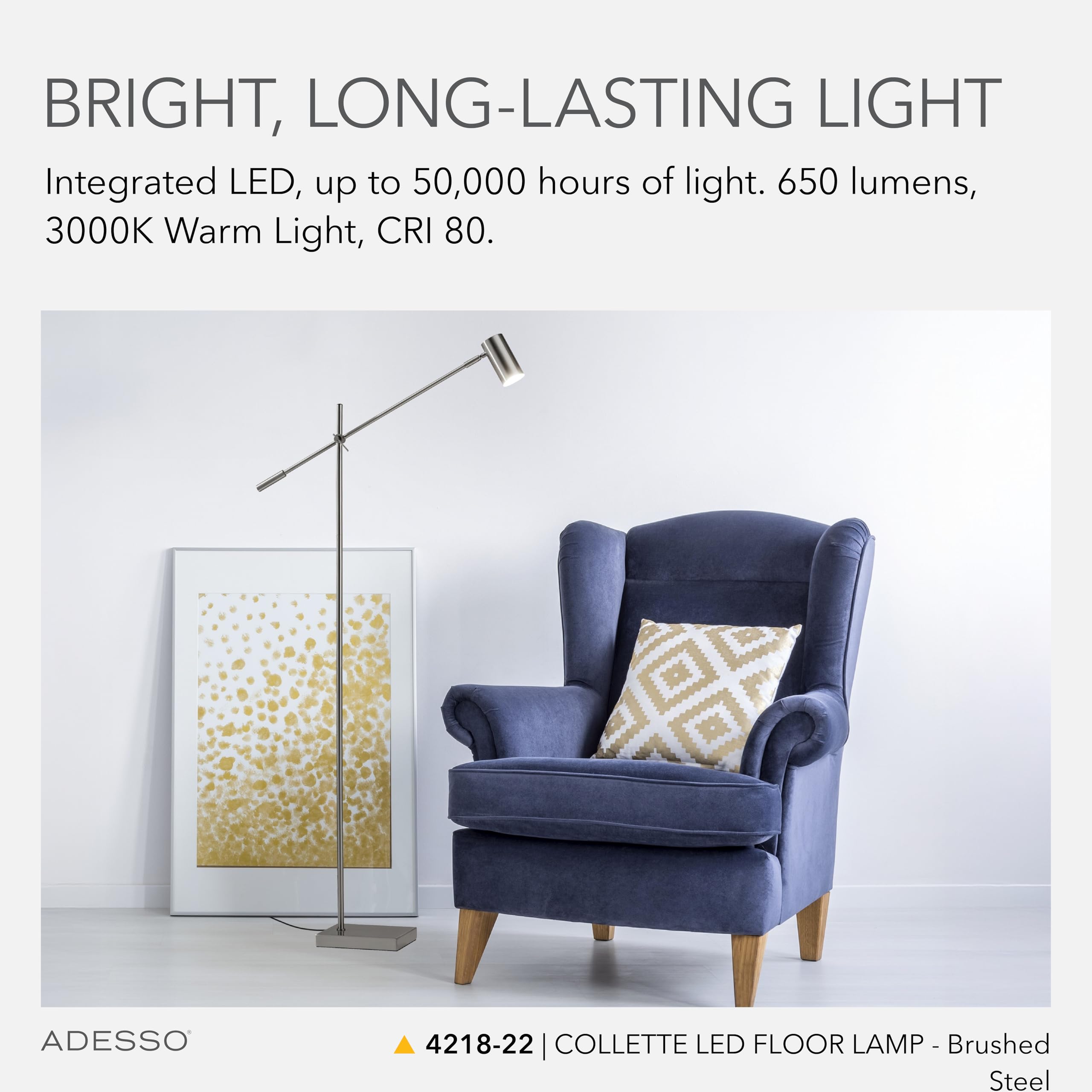 Amazon.co.jp: Adesso 4218-22 コレットLEDフロアランプ アンティーク
