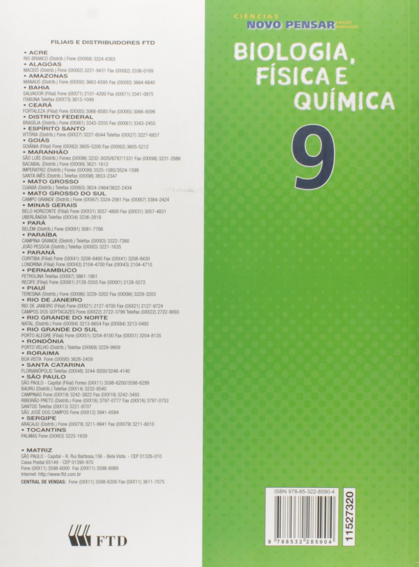 ciencias novo pensar biologia fisica e quimica ensino f