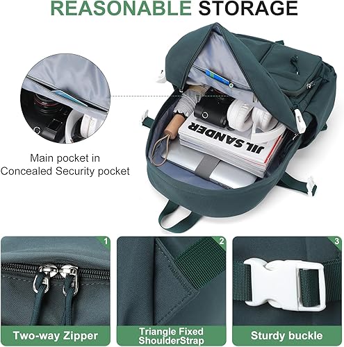 Miniatura 9 de weradar Mochila escolar para mujeres y hombres,Mochila universitaria estética,Mochila ligera para escuela secundaria, A2-púrpura, Mochilas escolares