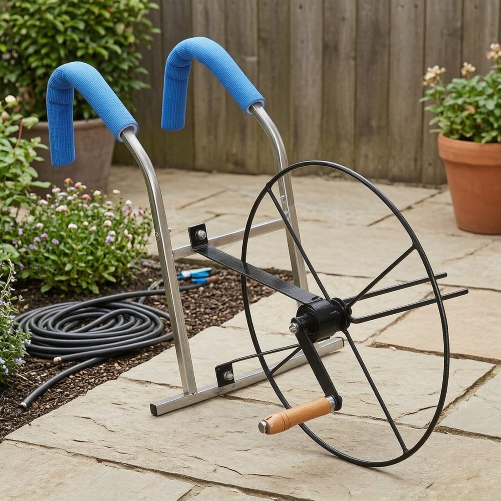Carrete Tubo Flexible con Asa
