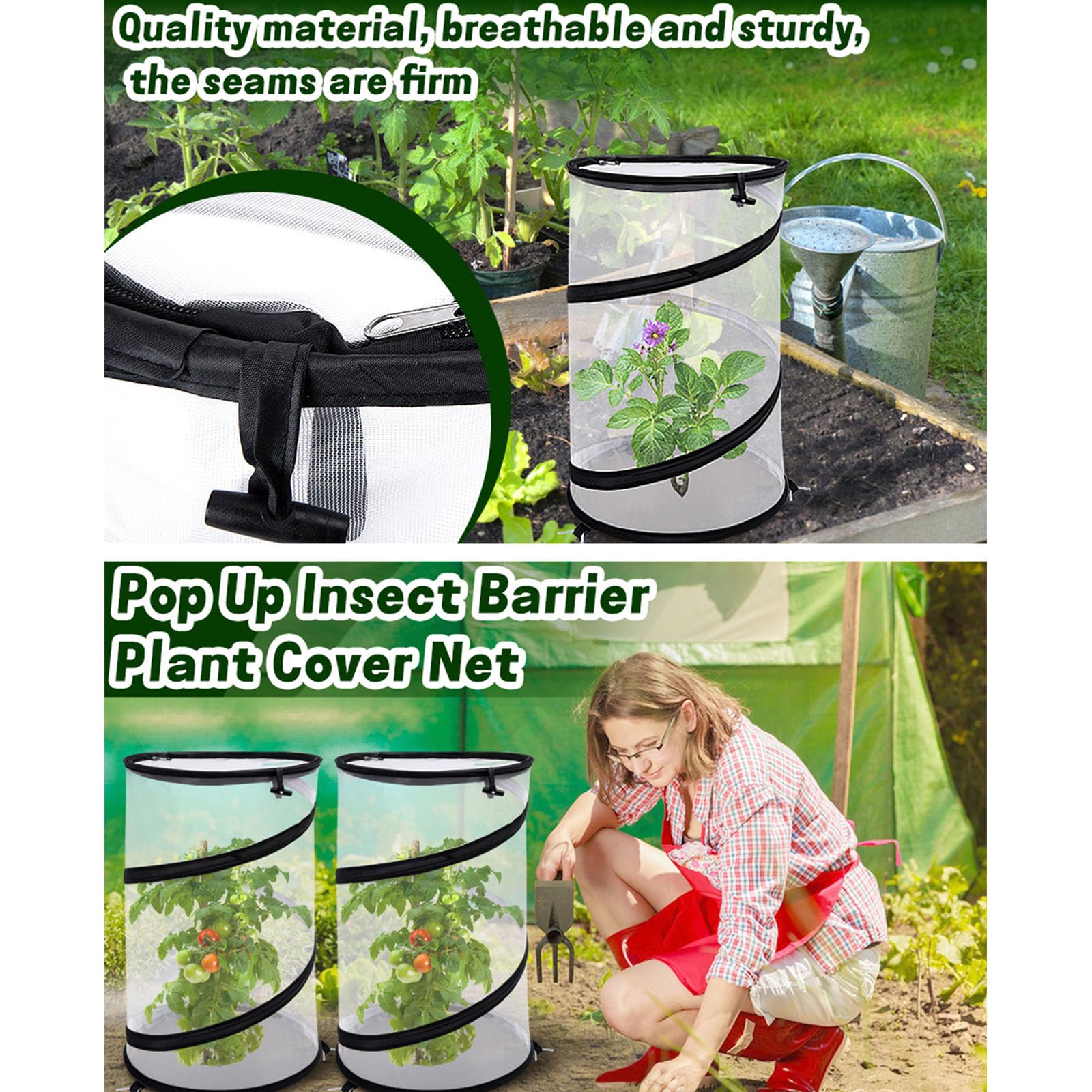 E la Rete barriera in Filo Acciaio Protegge Le Verdure del Giardino dagli Uccelli Che spuntano Fuori Design rapido Installazione Esterna Copertura per Riparo per Piante a Prova Inverno