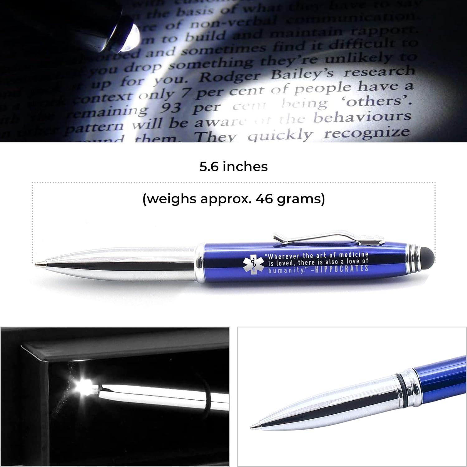 Buy Medical Gift Penlight for Doctors, Nurses, Medical Assistants and Students with Hippocratic