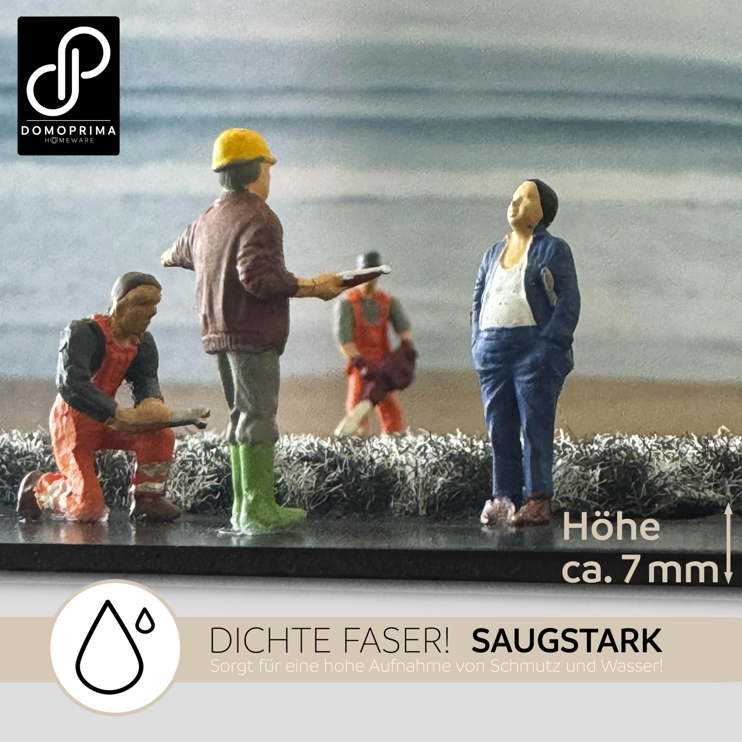 DOMOPRIMA® Premium Frisé Schmutzfangmatte in Gewerbequalität – Eingangsmatte für Büro, Praxis, Einzelhandel und Zuhause, rutschfest, geruchsneutral (grau meliert, 90 x 300 cm)