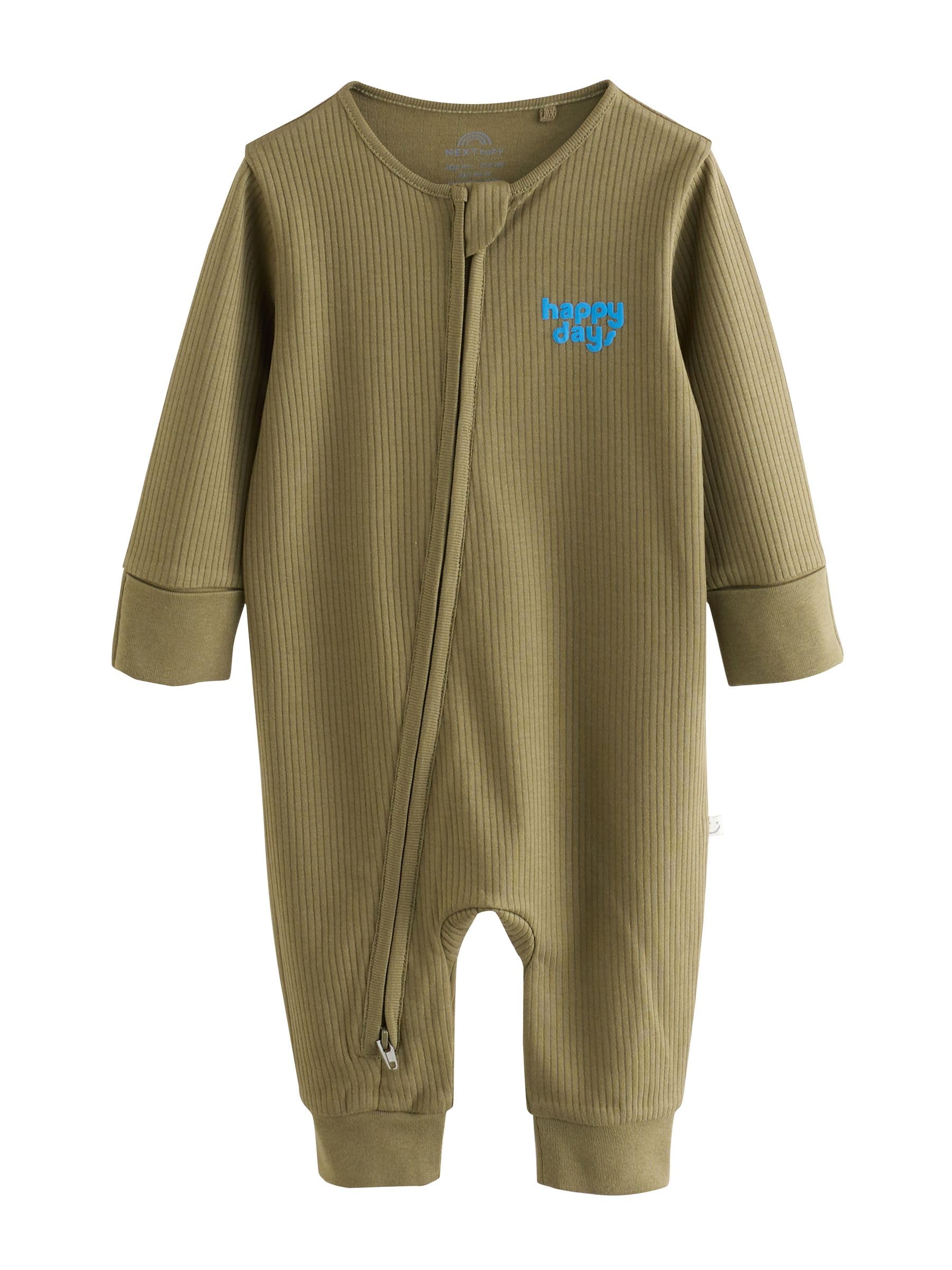 NEXT Bambini Confezione da 3 Tutine per Neonati con Zip bidirezionale