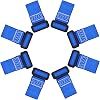 Rainbow Craft Ninja Slackline Buckle Straps - 8pc Removable Hanging Loops for Ninja Obstacle Course Training, Attaching Ninja Obstacle Accessories - Durable Buckle Straps - Blue Color