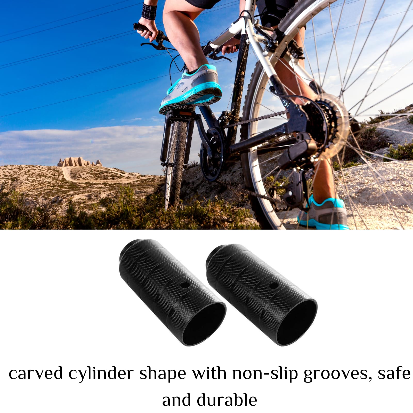 Stunt Pegs Eje 3/8 Pulgadas Clavijas BMX NiceLand - Aleación Aluminio,  100mm, Para Ejes 3/8, Negras, Pack 2 Pegs Bmx Aleación Aluminio, image size:1601x1601