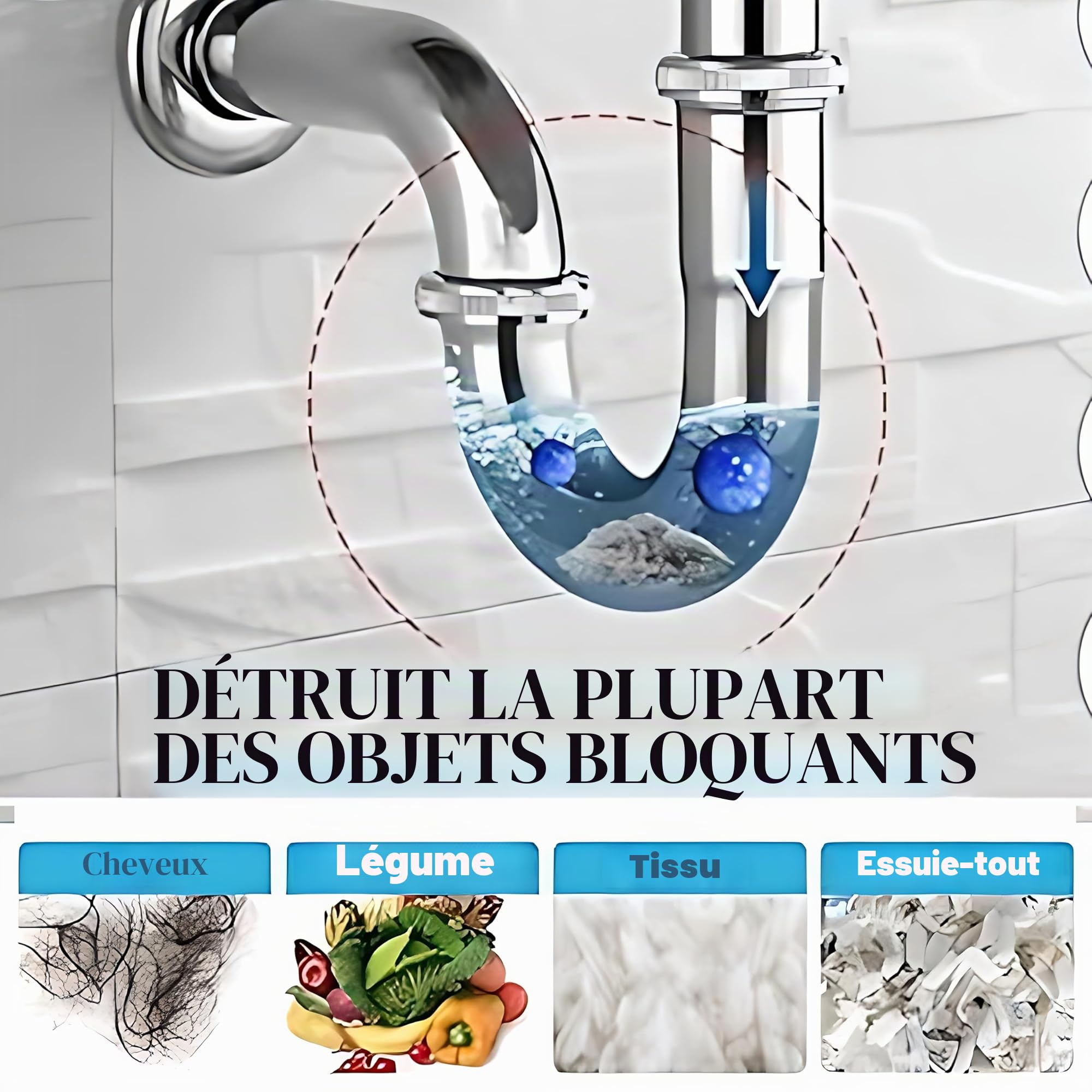 Konga Decapant Forte Nettoyeur de Drain Professionnel | Nettoyeur de Tuyau Alcalin Fort | Dissout les Graisses, les Cheveux et les Obstructeurs Organiques | Pour les Grandes Cuisines, les Égouts
