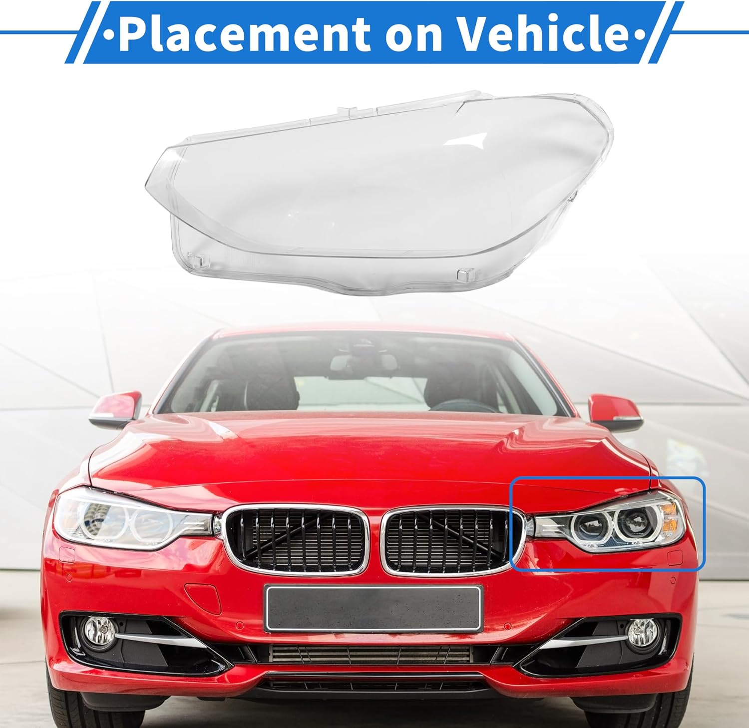 1 Pc Headlight Lens Cover for BMW X3 X4 2018-2021 Durable PC Clear Front Left Headlight Headlamp Lense Clear Lens Cover