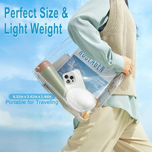 Miniatura 6 de Limpiador de lentes de contacto, máquina de limpieza ultrasónica portátil de lentes de contacto con cargador USB, pantalla de temporizador LED y kit