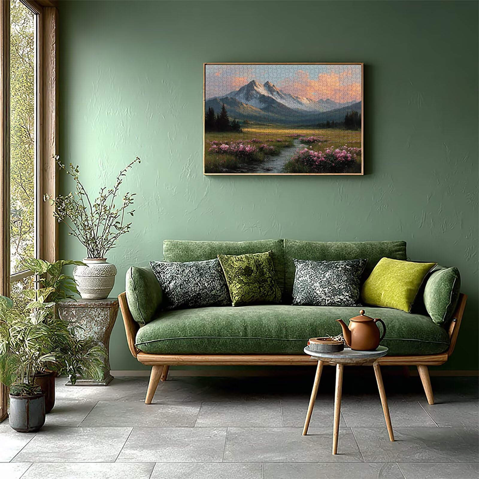 Montagna Puzzle 5000 Pezzi Adulti, Paesaggio Puzzle Legno con Scatola 156x105cm, Idea Regalo Uomo e Donna, Divertimento Per Adulti, per Gioco Familiar, Giochi di Sfida, Squisita Confezione, C-1072