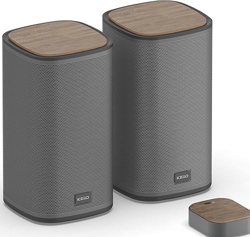 KEiiD Altavoces Bluetooth para computadora con cápsula de control táctil inalámbrica para PC, portátilescritorio, altavoces estéreo inalámbricos