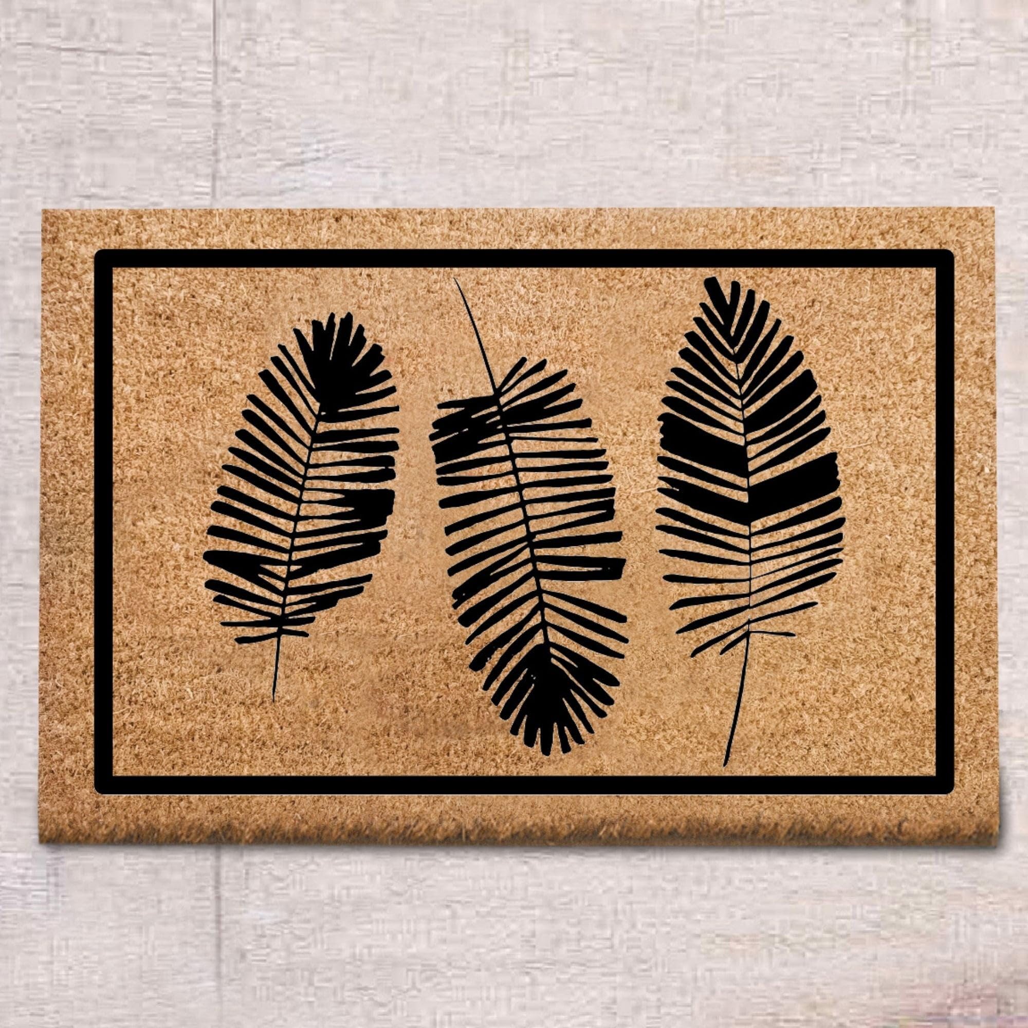 Leaf Outdoor/Indoor Rug, Entryway Decoration - 24X16 Inch, Durable, Perfect Housewarming Gift — image 1