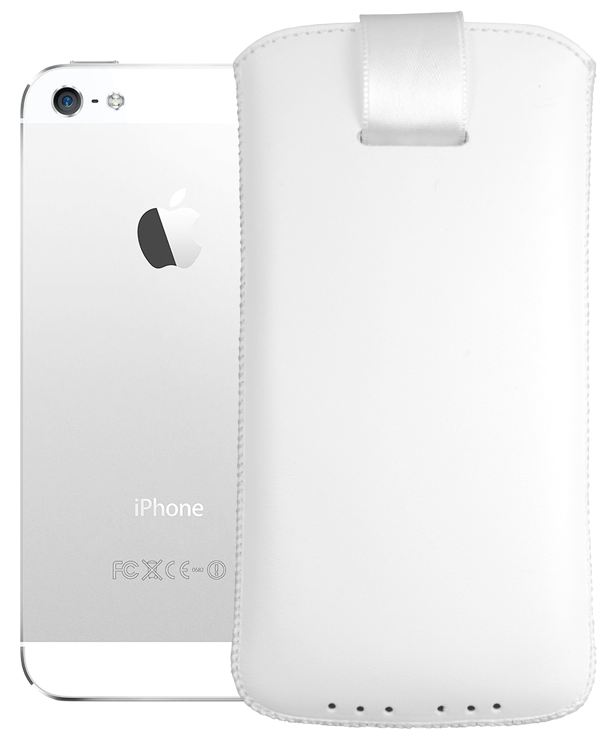 mumbi Bolso de cuero real compatible con iPod Touch 5G / 6G, (Pestaña