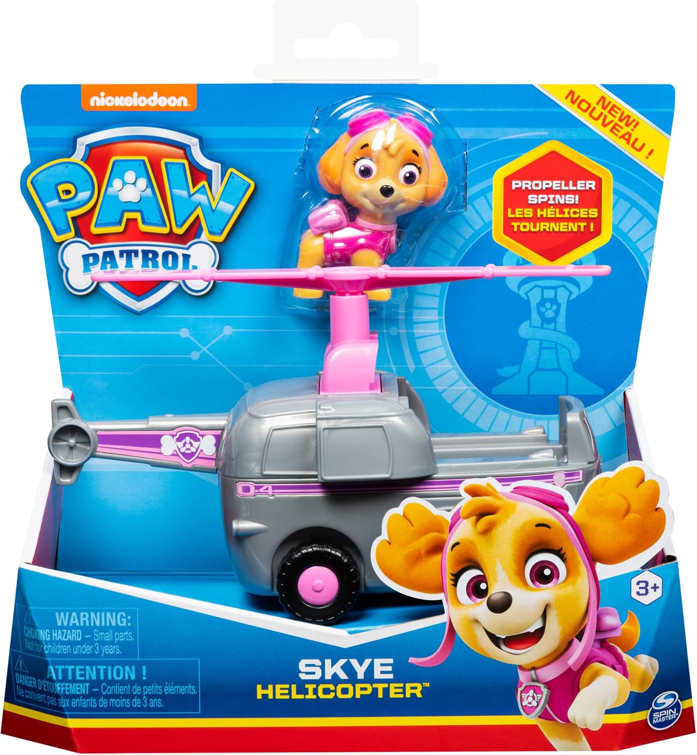 Paw Patrol, Skye’s Helicopter Vehicle with Collectible Figure, for Kids Aged 3 and Up