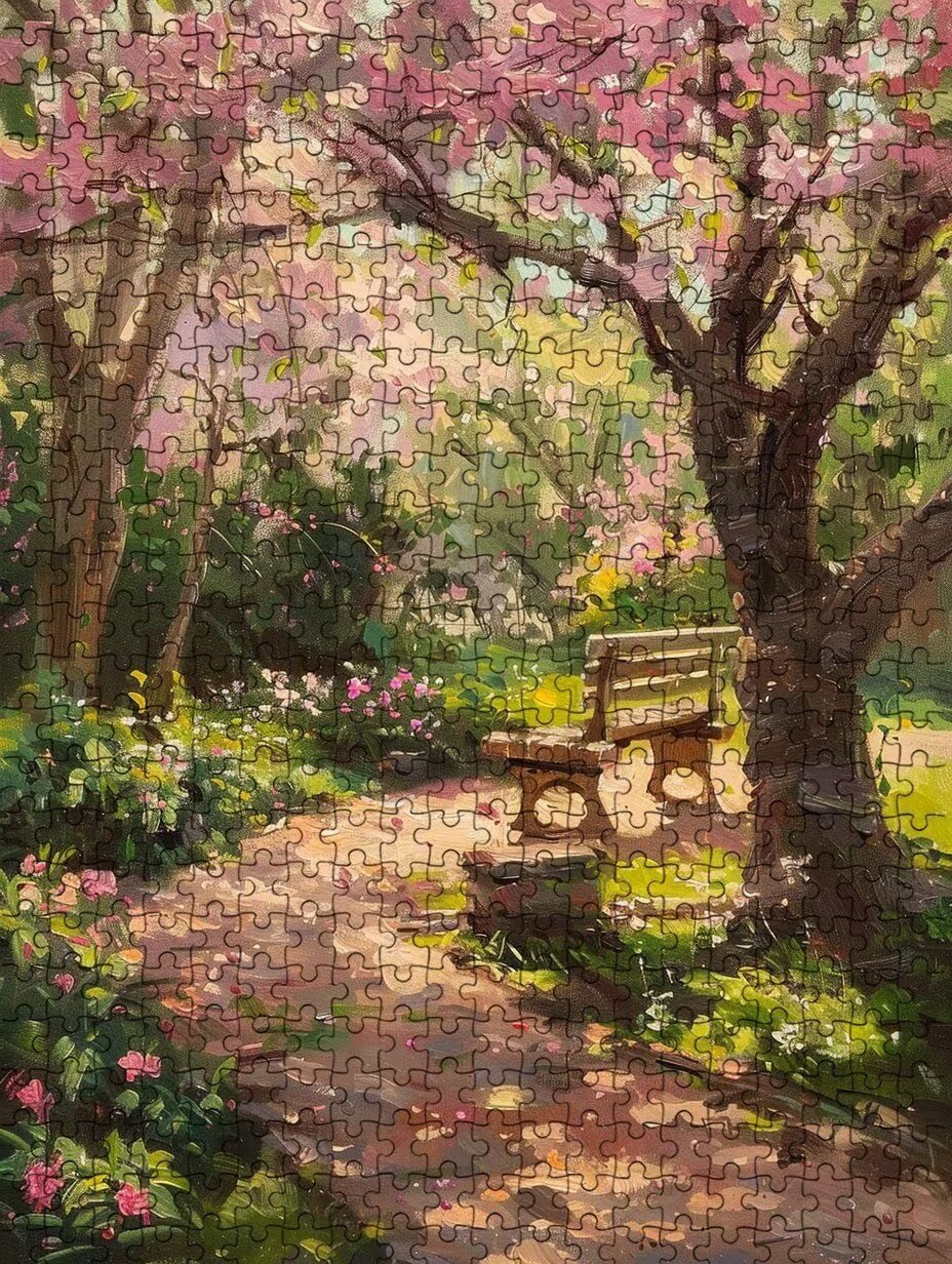 Sedia Giardino Puzzle 6000 Pezzi, 3D Puzzle per Adulti Impegnativo, Educa Puzzles Artistico, Divertente E Stimolante Puzzles Decorativo per La Famiglia, Regalo e Decorazione Pareti FNKL6-1111