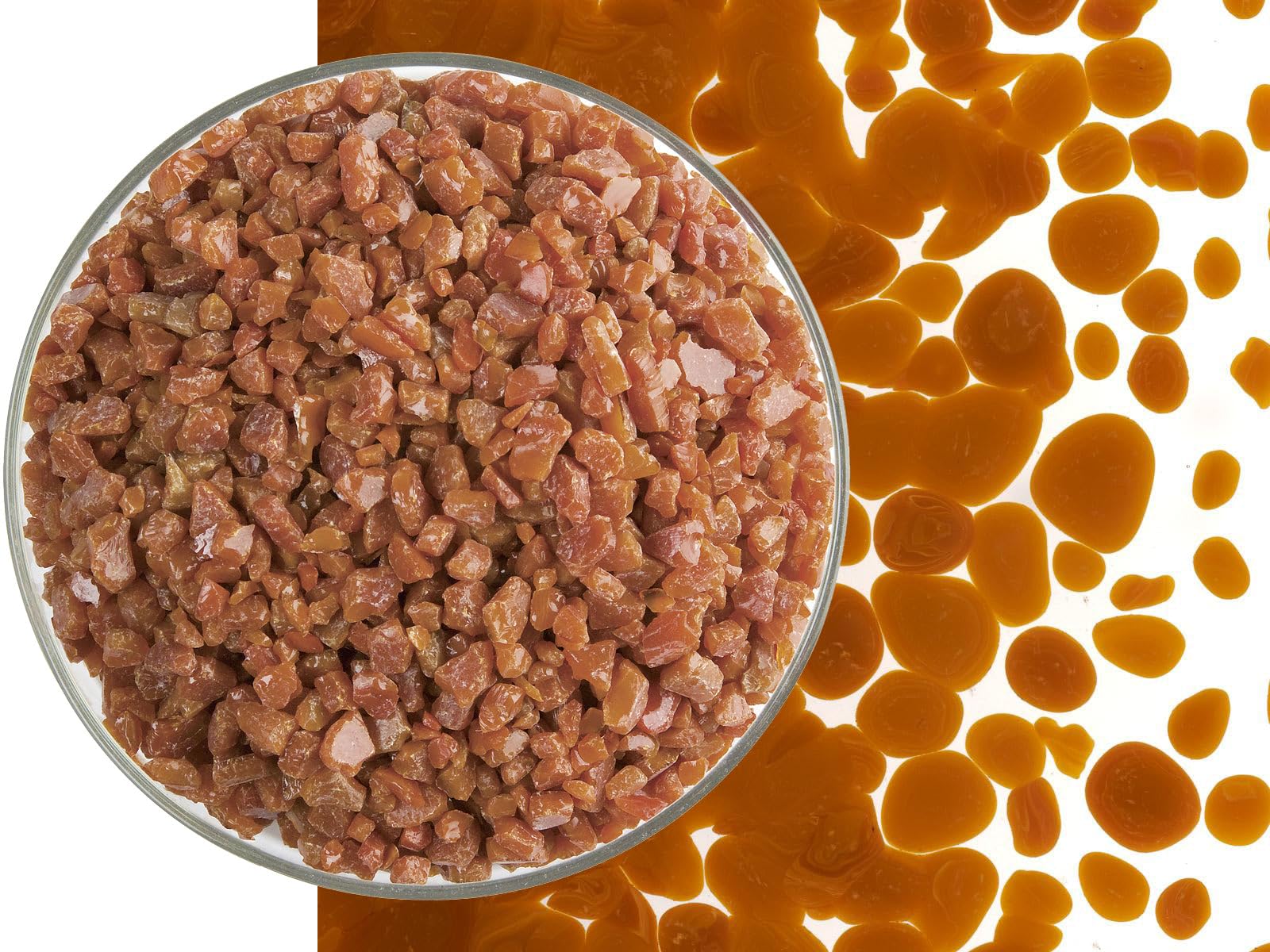 Burnt Orange Glass Frit Coarse Bullseye COE 90 Fusible- 4 Ounces-image-1