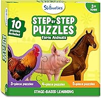 Vista 8 de Skillmatics Rompecabezas Paso a Paso – Rompecabezas de 40 Piezas y Rompecabezas para Niños Pequeños, Animales de Granja, Rellenos de Calcetines