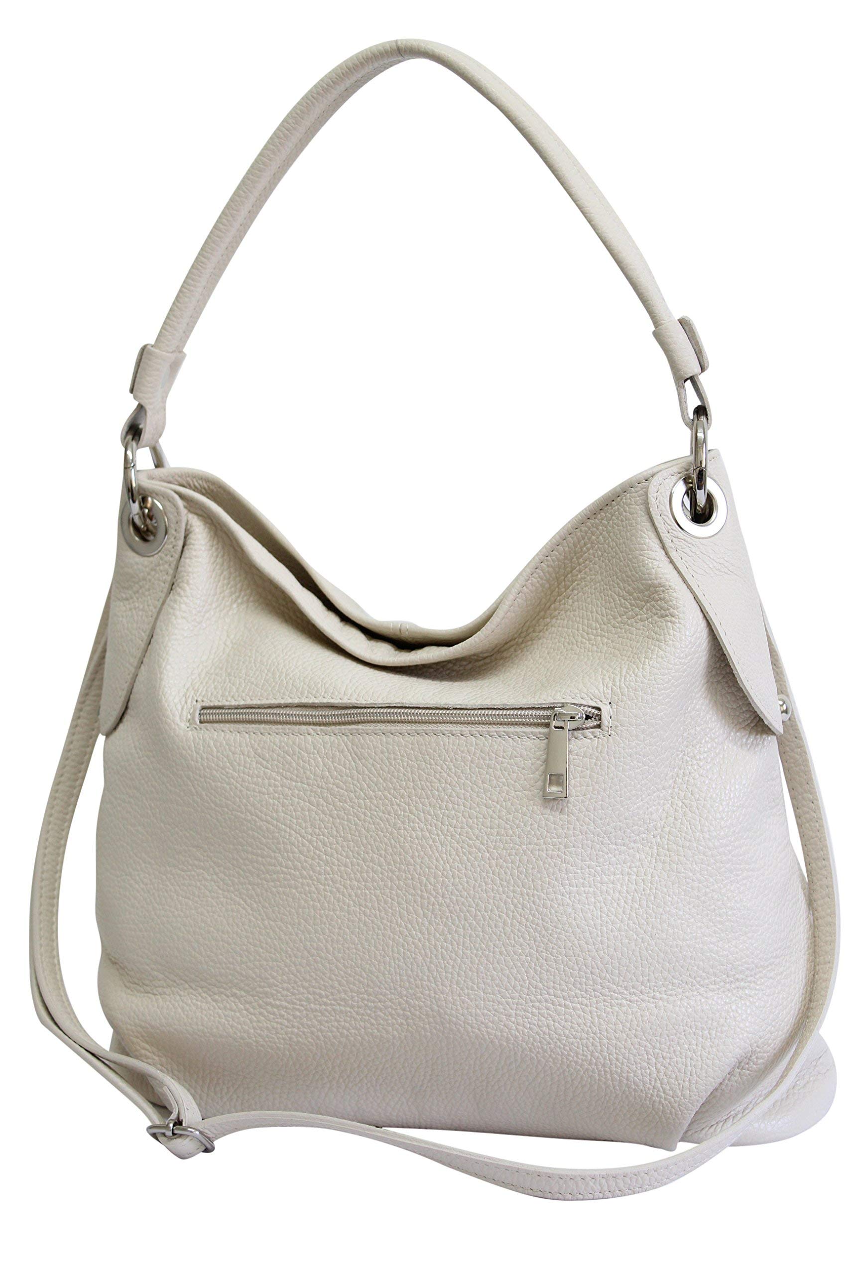 AMBRA Moda Borsa da donna di vera pelle, borsa a spella GL012
