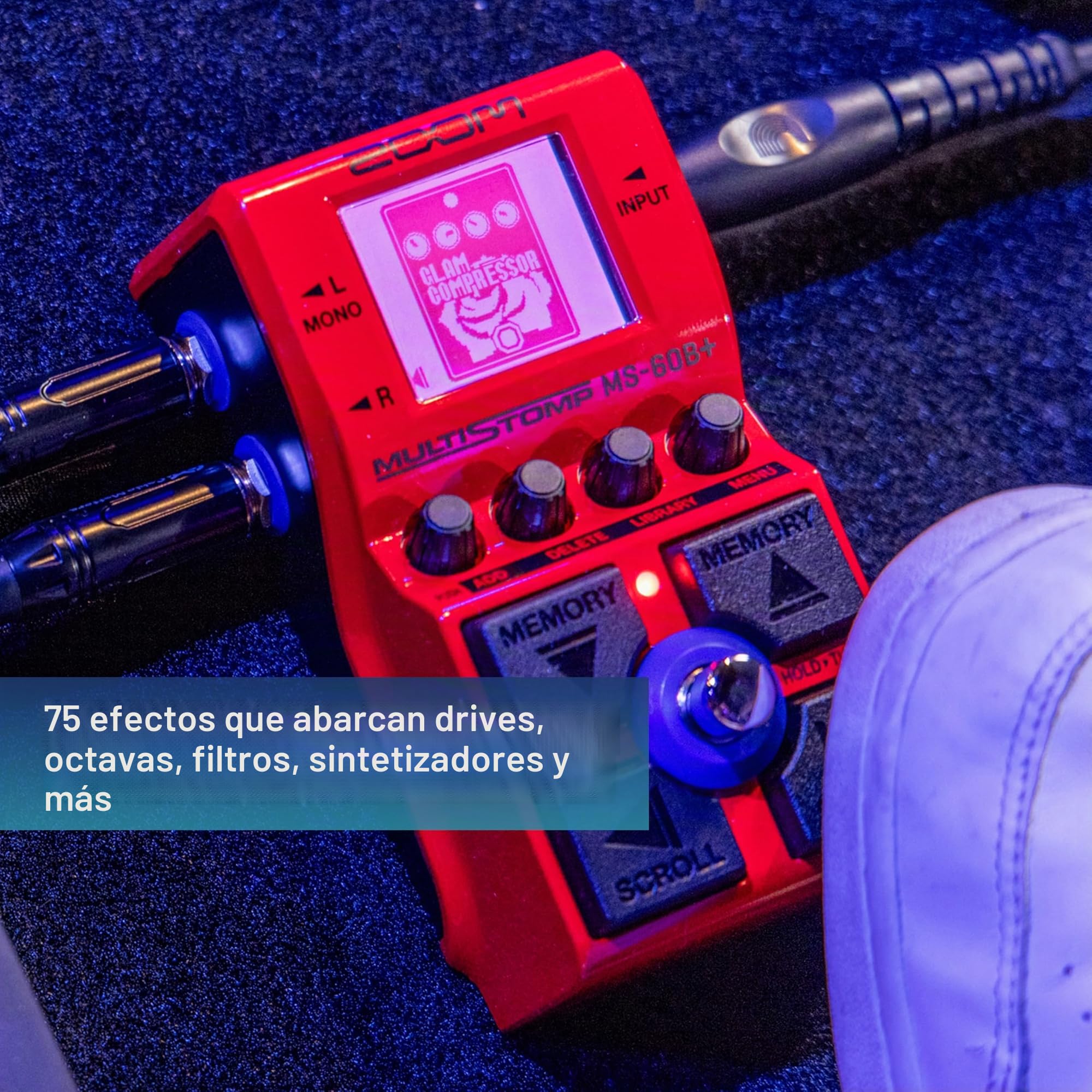 Zoom MS-60B+ MultiStomp - Pedal de bajo, rojo : Amazon.es