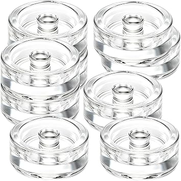 Nexboraque 9 Pack Glass Fermentation Weight, Easy Grip Fermenting Weights Canning Weights and Pickling Glass Weight for Wide Mouth Mason Jar, Clear