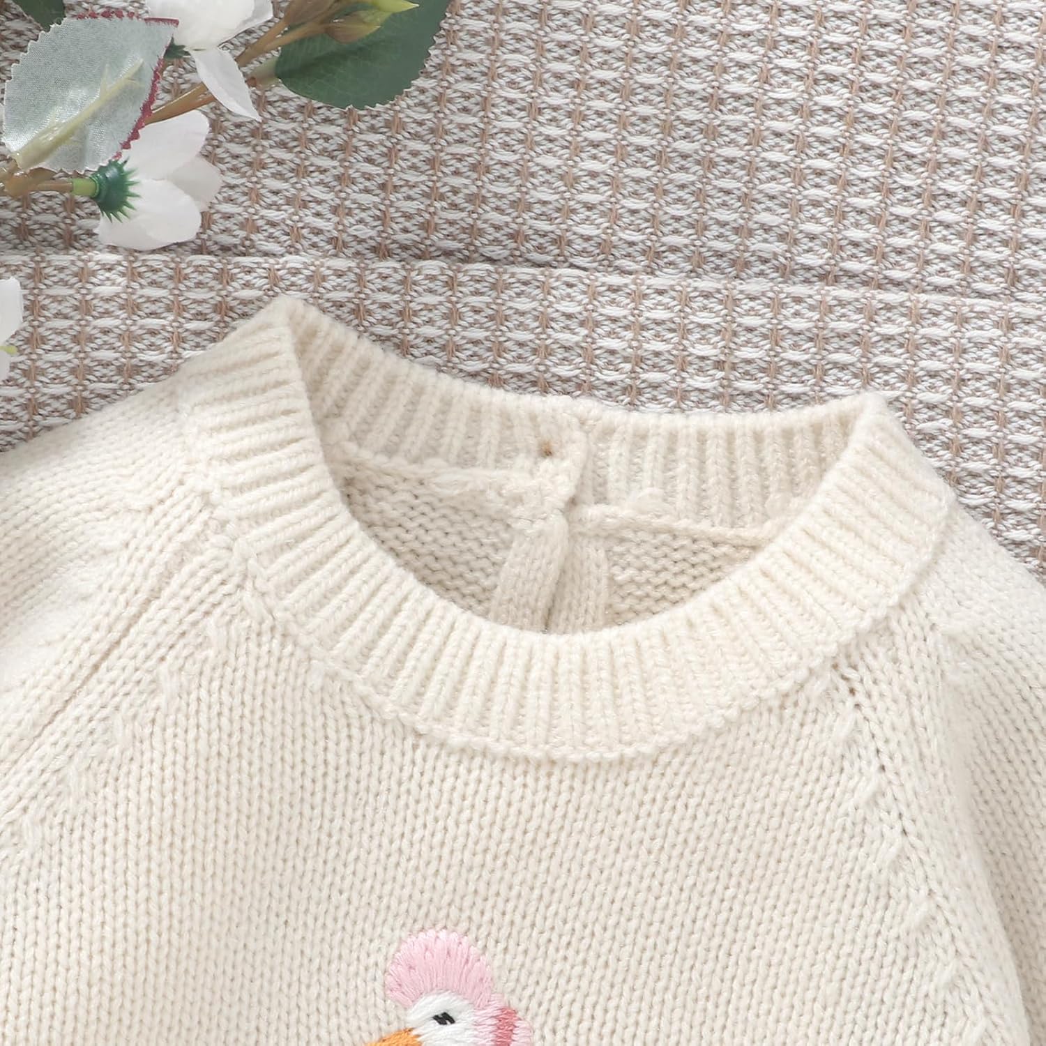 Neiwech Baby Knit Sweater Boys Girls Goose Pullover Sweatshirt Round Neck Long Sleeve Toddler Tops Warm Fall Winter Clothes - Image 6