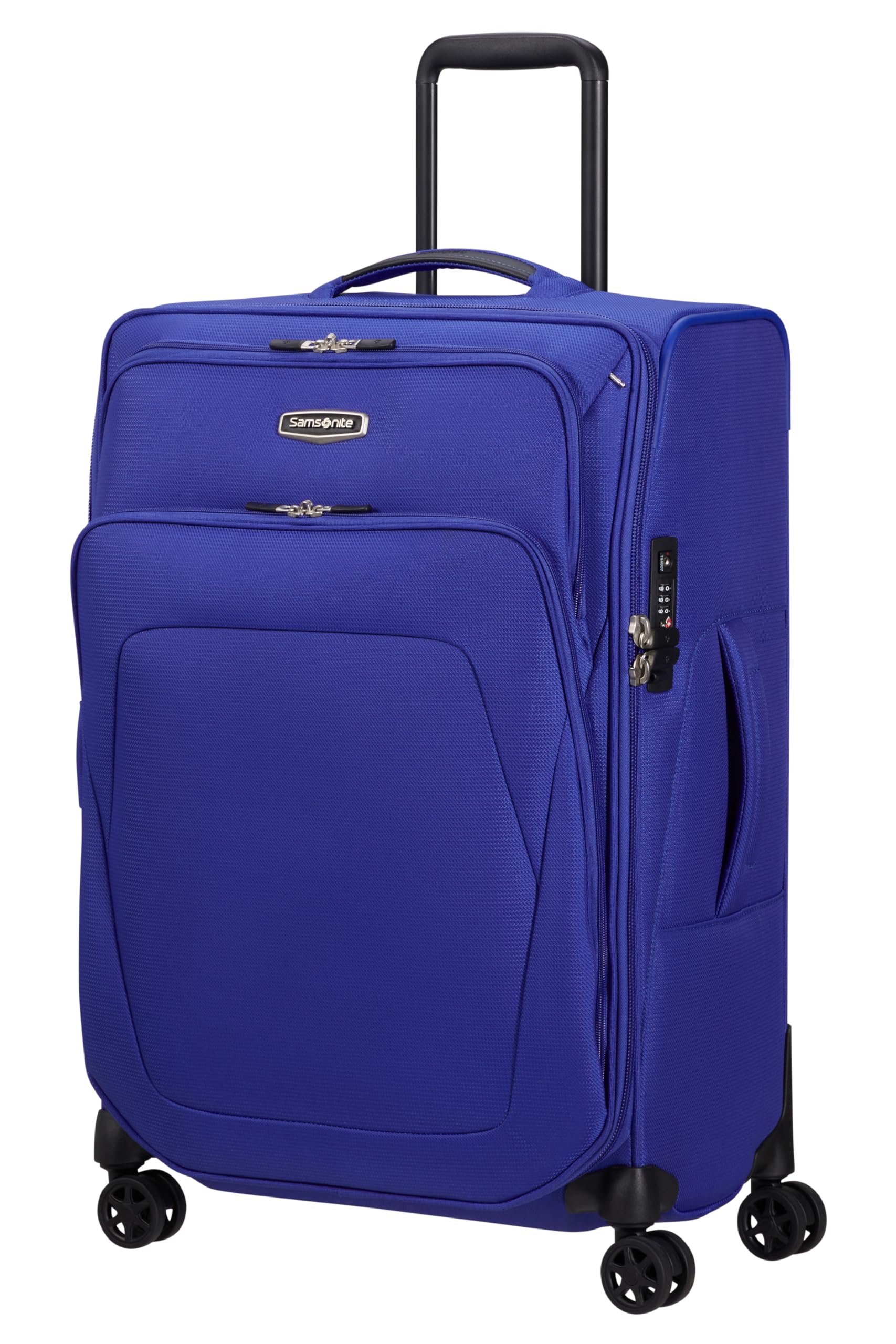 SamsoniteSpark SNG Eco - Spinner M, Expandable Suitcase, 67 cm, 82/92 L, Blue (Nautical Blue)