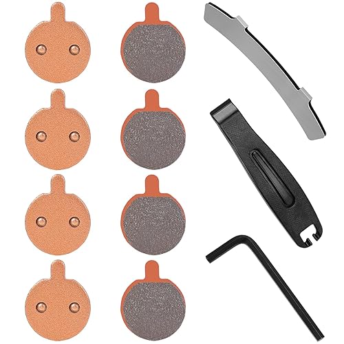 4 Pairs Sintered Metal Ebike Scooter Brake Pads Compatible with