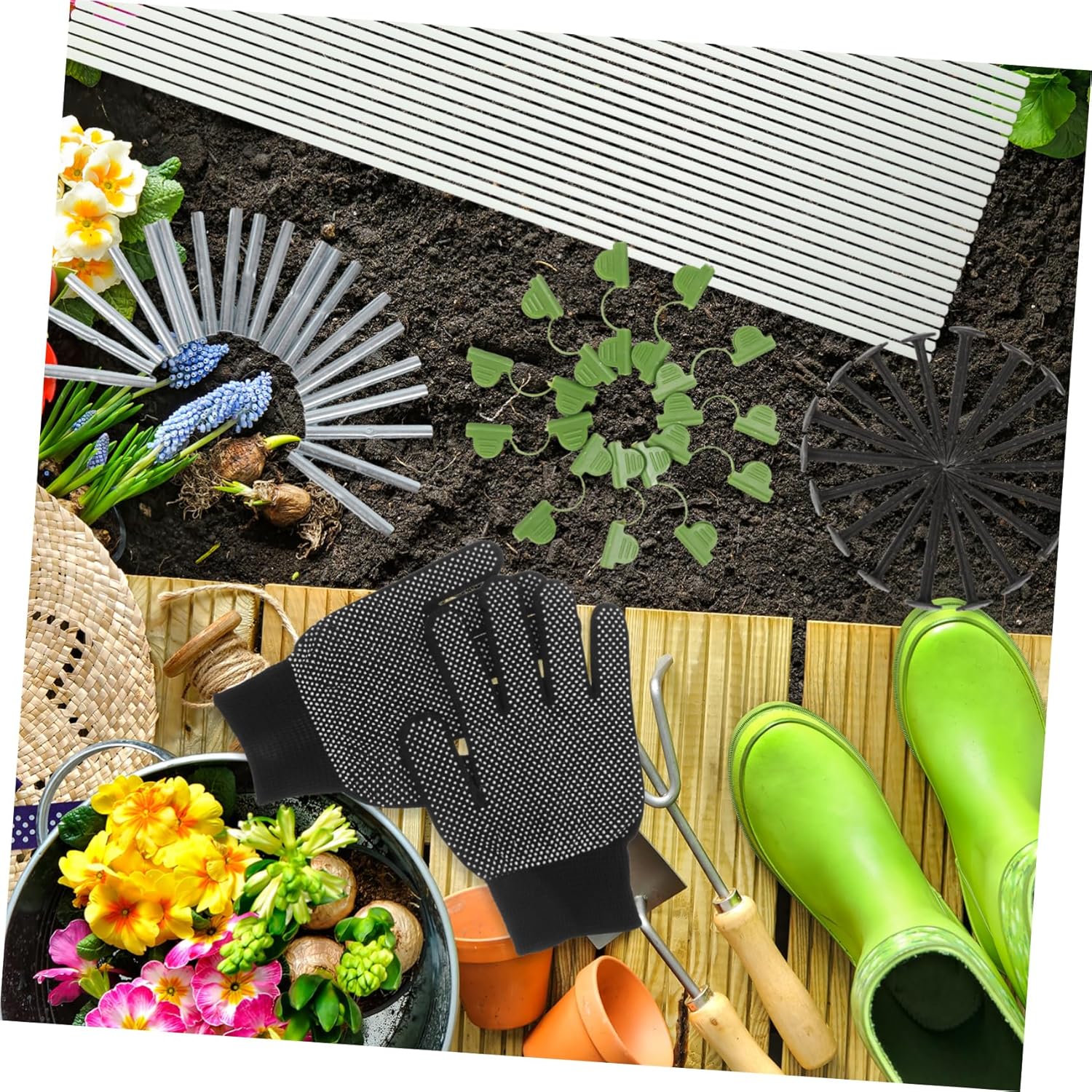 Toyvian 1set Greenhouse Garden Hoops Detachable Support Rods for Raised Beds Protective Tunnel Kit for Vegetable and Easy Assembly