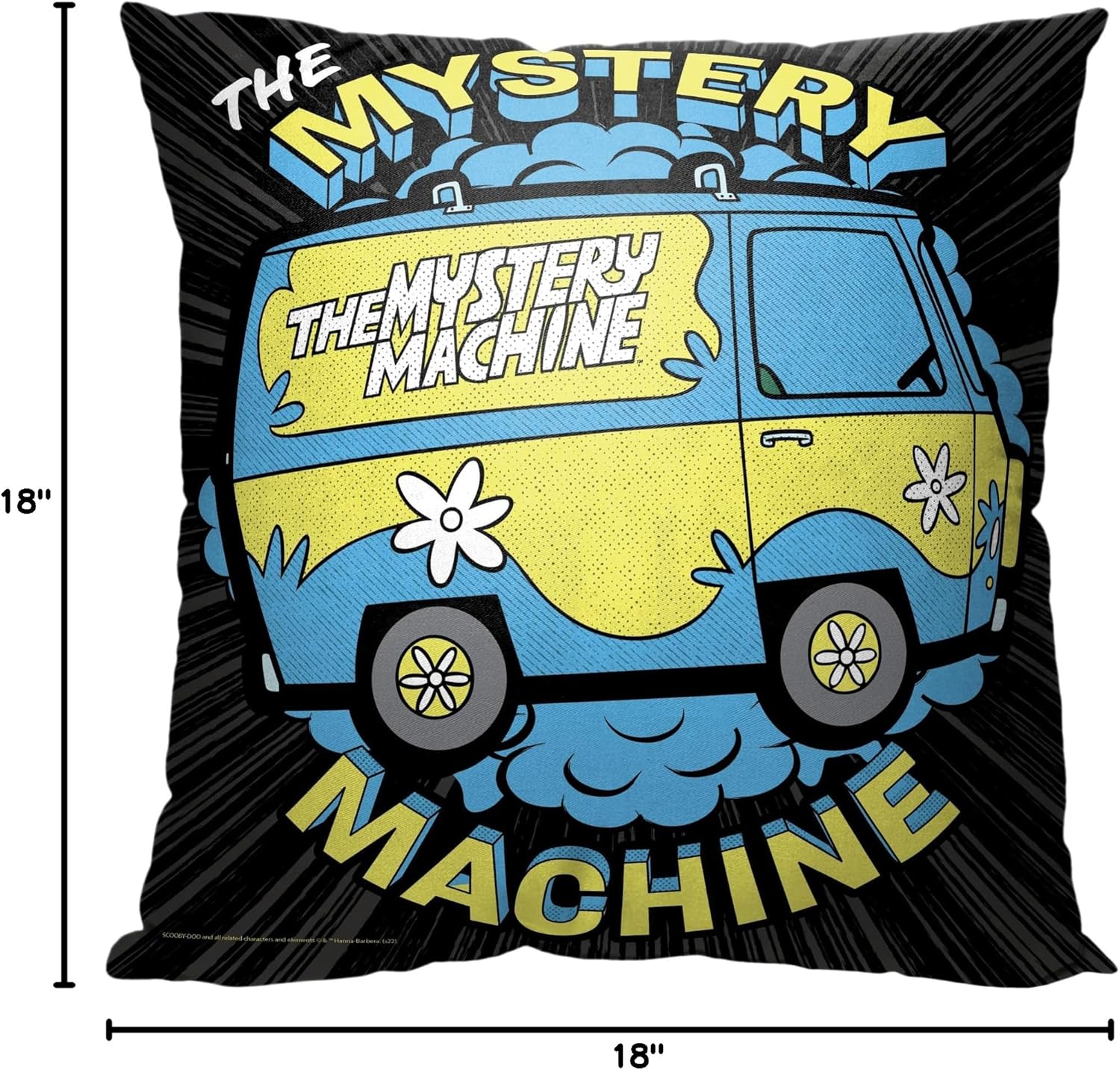 Northwest Scooby Doo Pillow, 18" x 18", The Mystery Machine