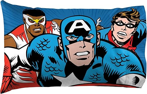 Miniatura 3 de Jay Franco Marvel Comics Avengers - Juego de sábanas tamaño individual  Juego de ropa de cama súper suave para niños de 3 piezas con Capitán