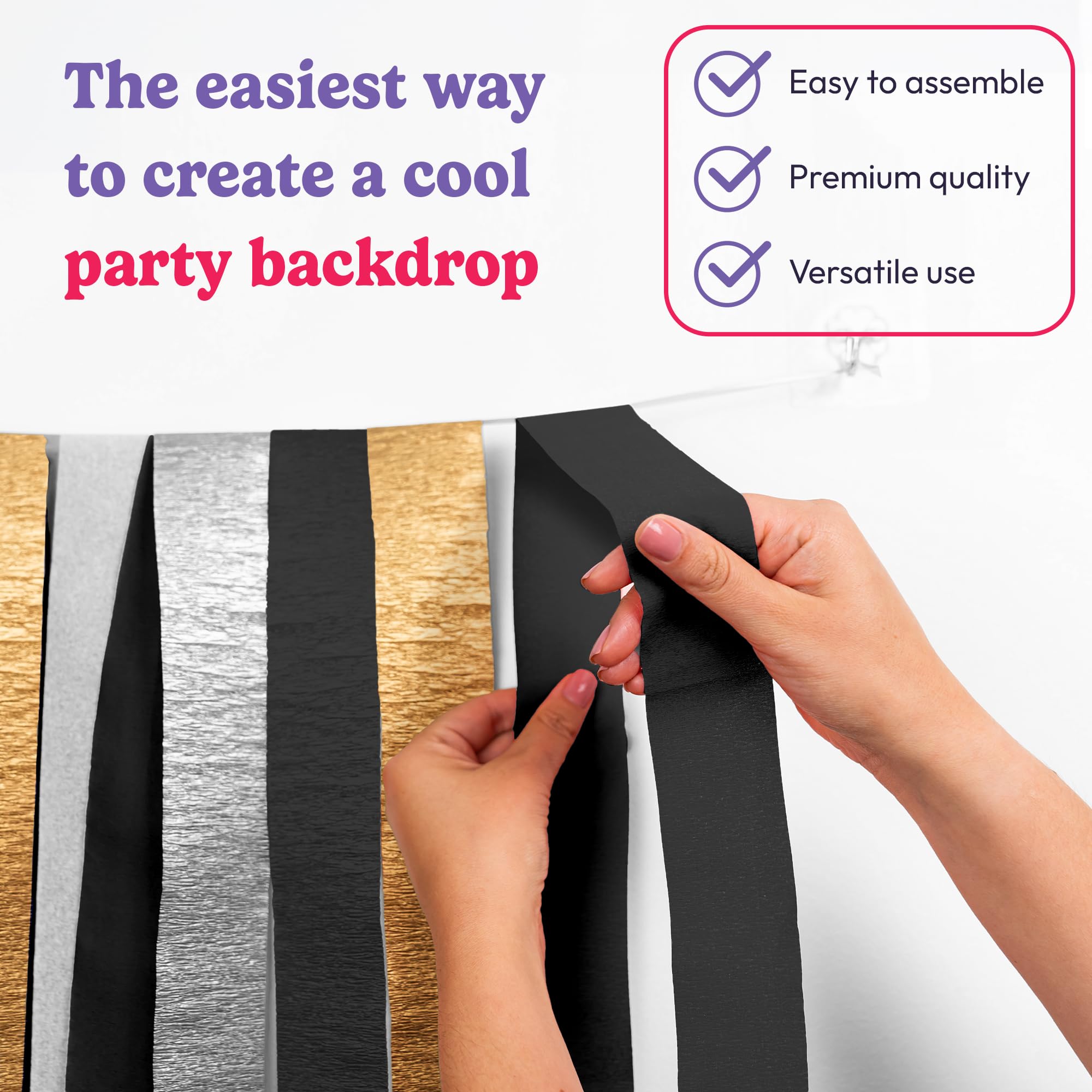 MicButty Lot De 6 Rouleaux De Papier Crêpe 25 X 250 Cm, Ruban De Crêpe