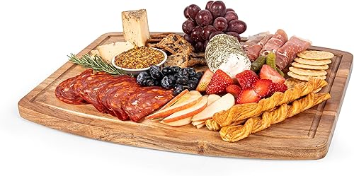 Vista 34 de PICNIC TIME Disney Princess The Little Mermaid - Tabla de cortar de acacia ovalada, tabla de servir, tabla de embutidos (madera de acacia)