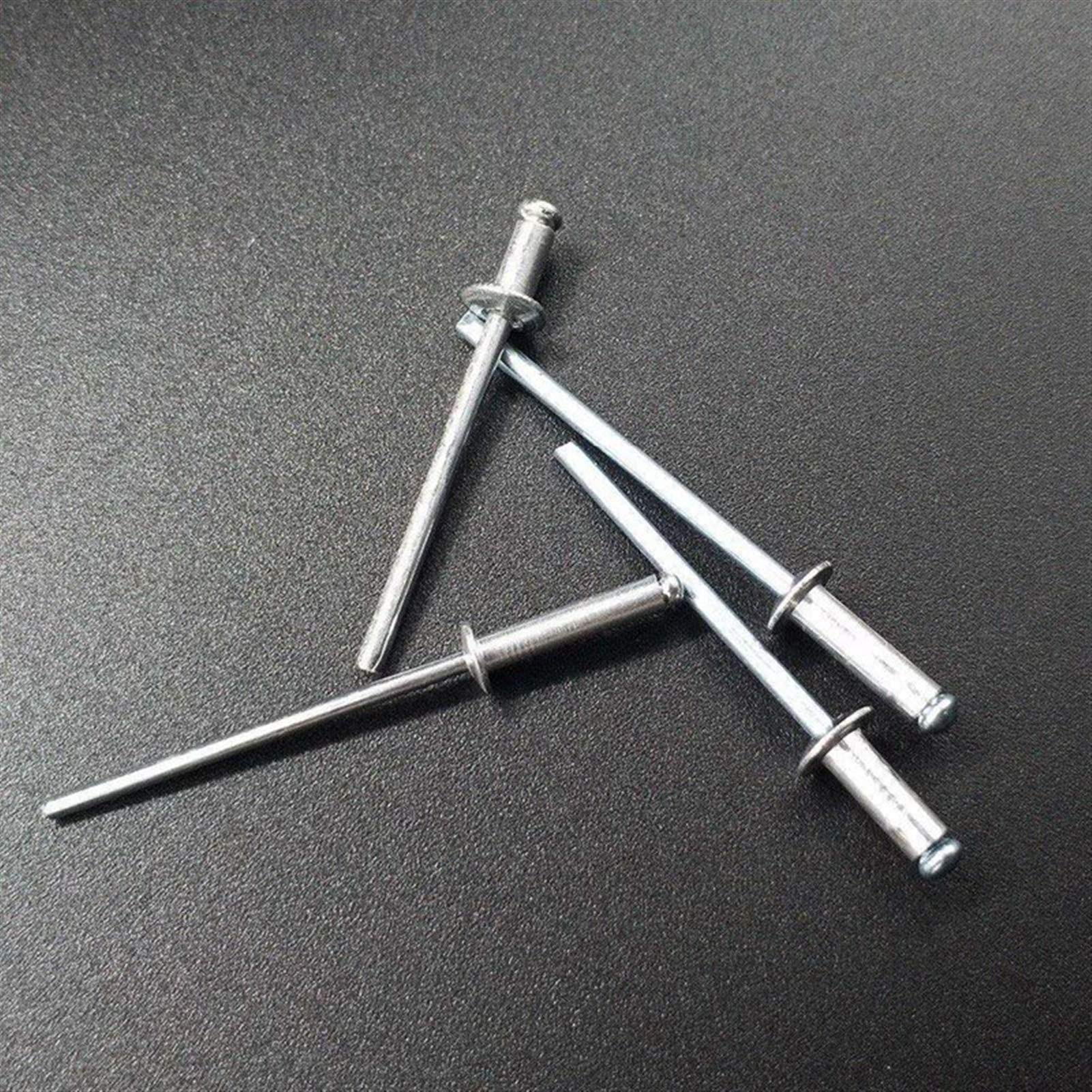 KeuLen Schrauben, Muttern, Befestigungselemente, Nieten, Nieten, 180 Stück, Nageldekoration, Aluminium-Blindniete, Nieten-Sets for Möbel, Sortimentsset, robust und langlebig