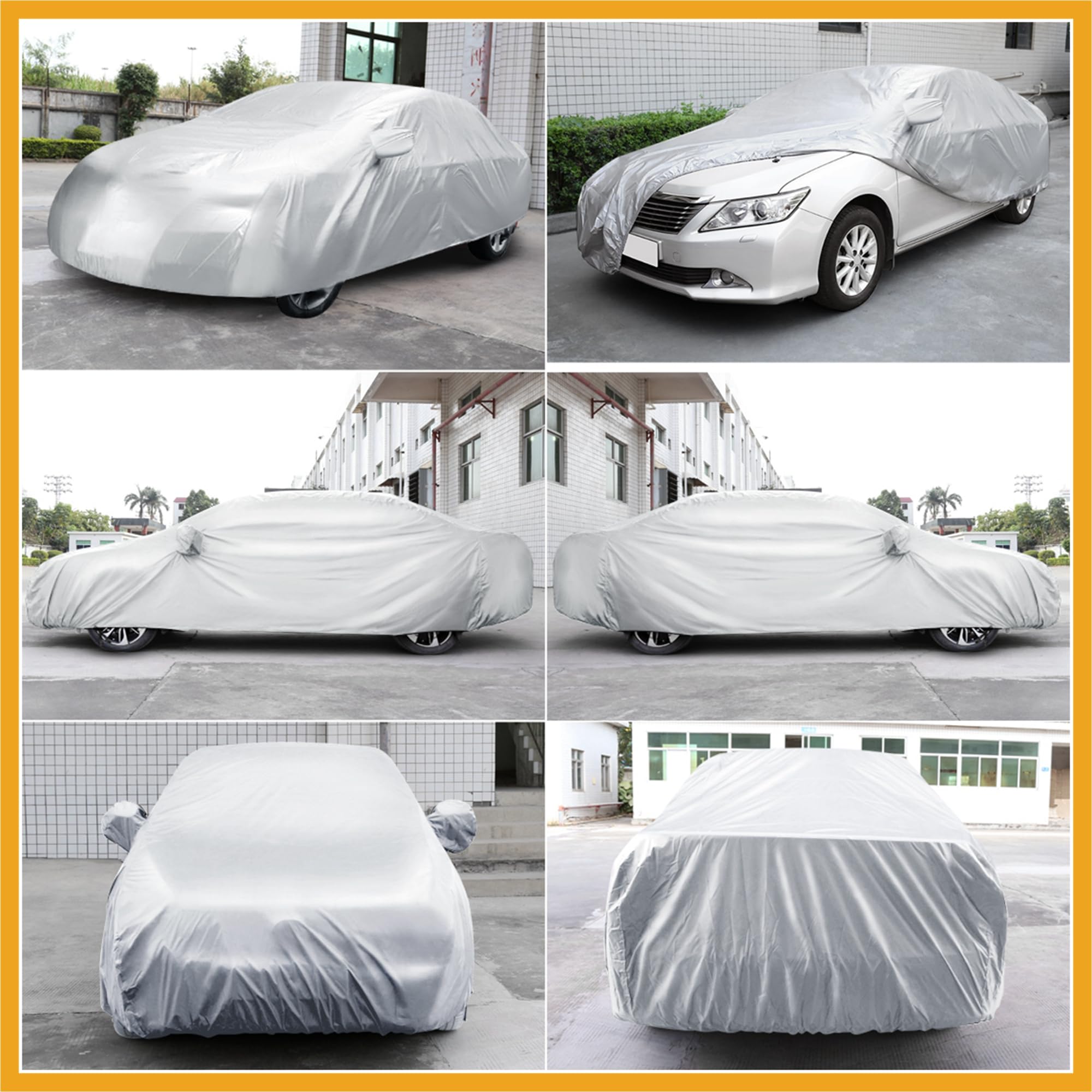 Partuto 3L Waterproof Full Car Cover UV Rain Resistant Protection 4 75M 1pcs Replacement — view 4
