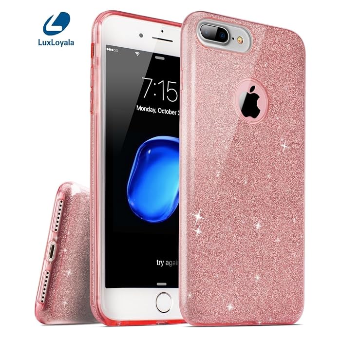 Buy Cute Iphone 7 Plus Case For Girl Pink Iphone7 Plus Girly Case Shockproof Silicone Bling Glitter Sparkle Transparent Phone Protective Case Not Fit Well For Iphone 8 Plus Online At Desertcart India