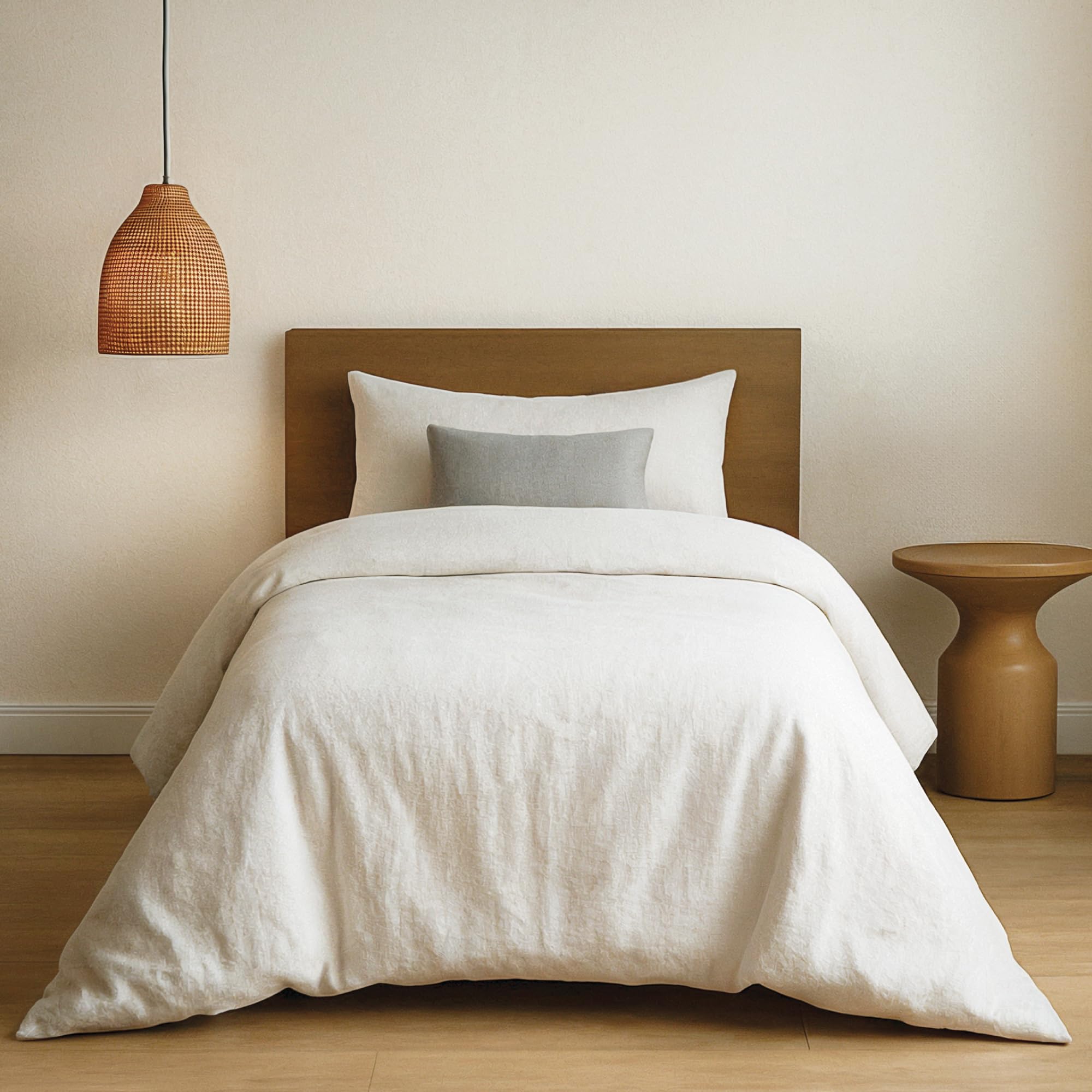 Dreamzie Cotton Duvet Cover 135 x 200 cm – White – Bed Linen, Duvet Cover 135 x 200 cm and 1 Pillowcase 80 x 80 cm – Reinforced Cotton – 2 Pieces