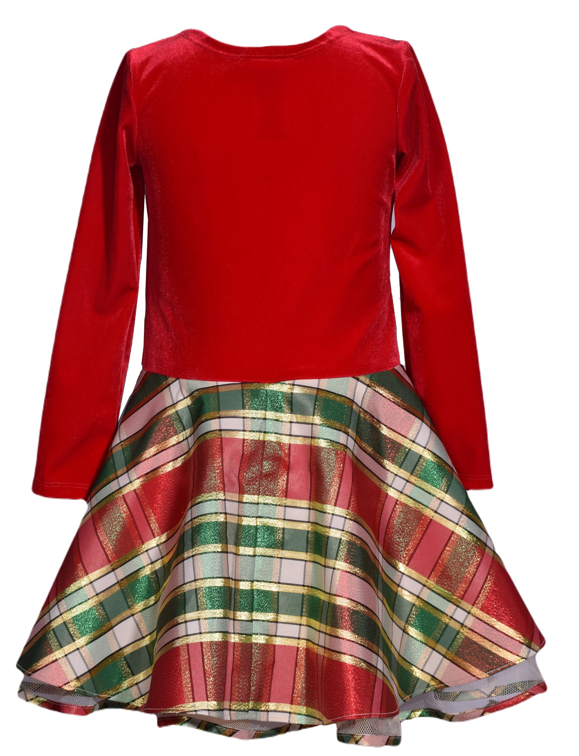 Bonnie Jean Holiday Christmas Dress - Velvet Drop Waist Hipster Dress for Toddler, Little and Big Girls 4-6X and 7-16