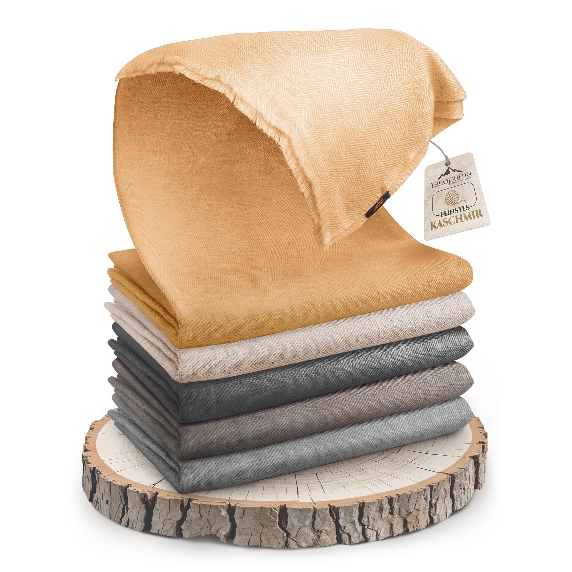 yanopurna Manta de Cachemira - Manta Tejida a Mano para sofá 100% Lana de Cachemira - 135 x 270 cm, Suave y Acogedora Manta para sofá y Silla - Fabricada en Nepal