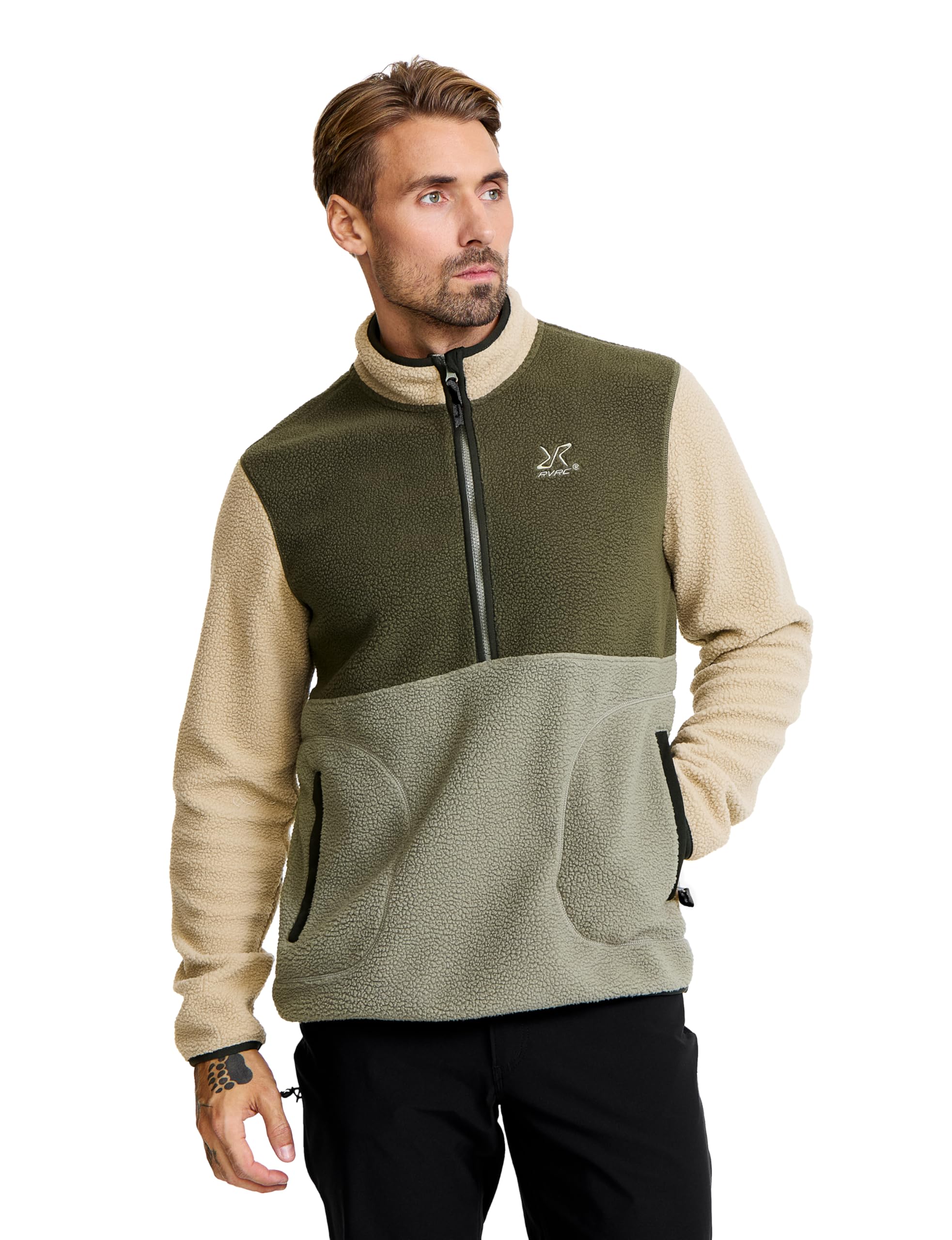 RevolutionRace Canyon Half-Zip Pile Fleece für Herren, Outdoor Teddy Fleecejacken perfekt für Wanderungen und Outdoor-Abenteuer