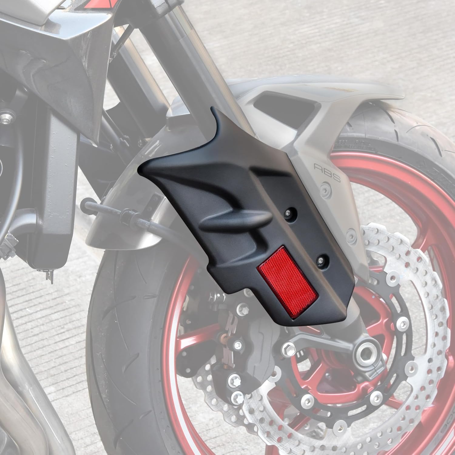 Front Brake Caliper Guard Protector Cover for Z900, Black Front Side Shock Guard Decorative Panel Frame Trim Cover for Kawasaki Z900 2017-2025