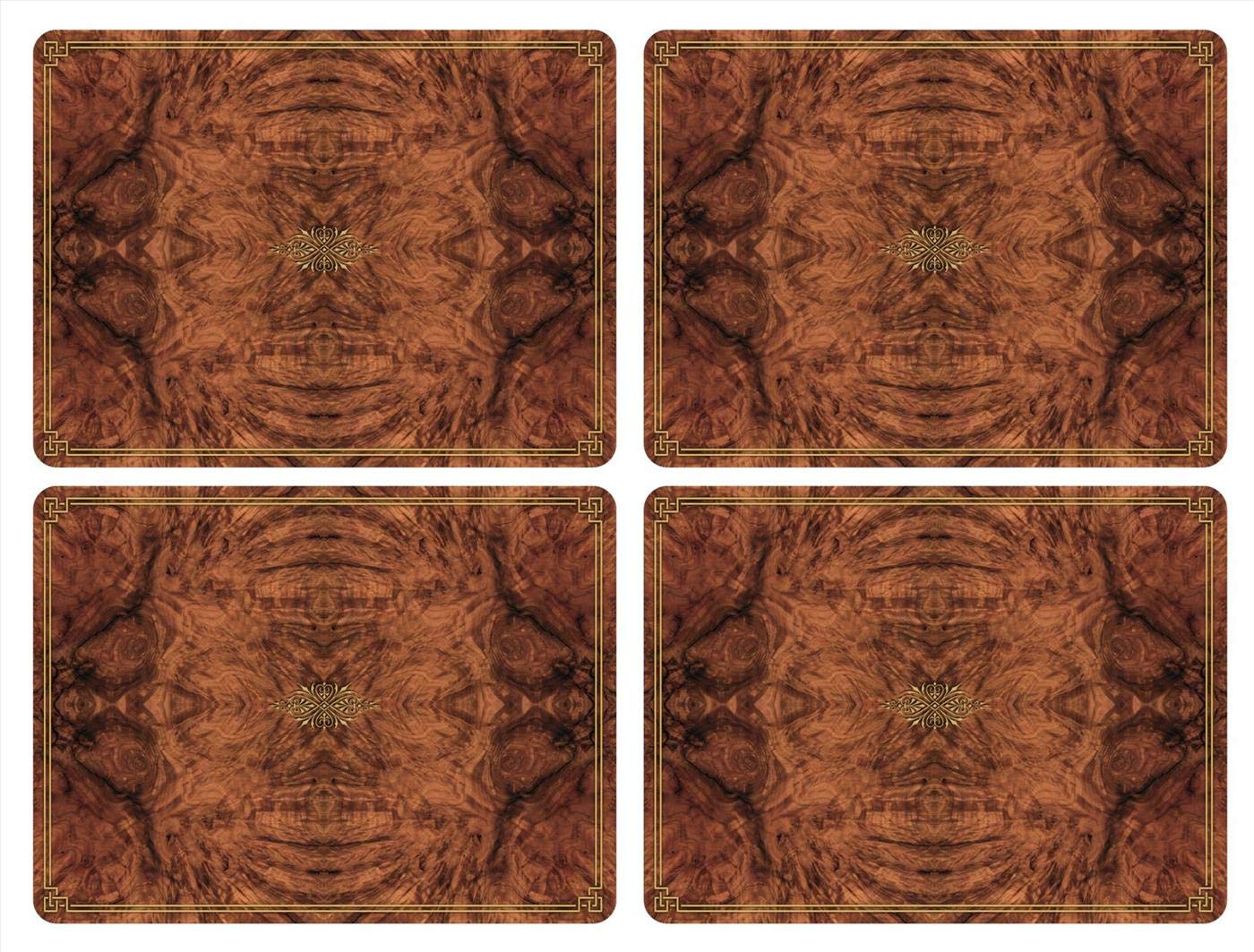 Walnut Burlap Placemats - Set of 4