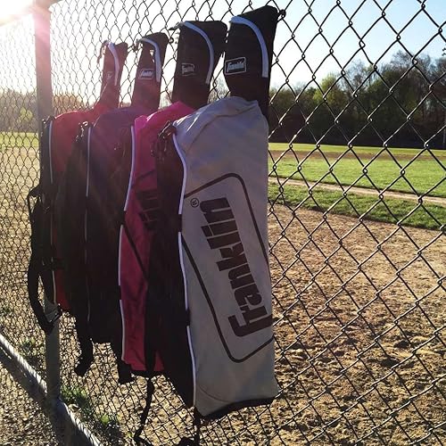 Miniatura 5 de Franklin Sports Youth Baseball + Softball Bat Bag - Boys + Girls Tee Ball, Softball + Baseball Bag for Kids Rosa