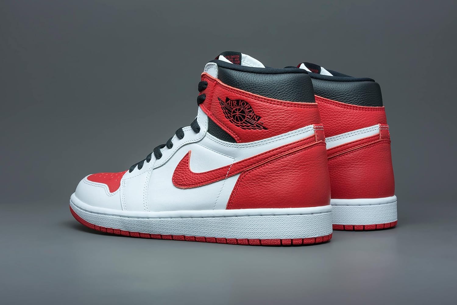 Nike Jordan Mens Air Jordan 1 Retro High OG 555088 161 Heritage, White/University Red-black, Size 11