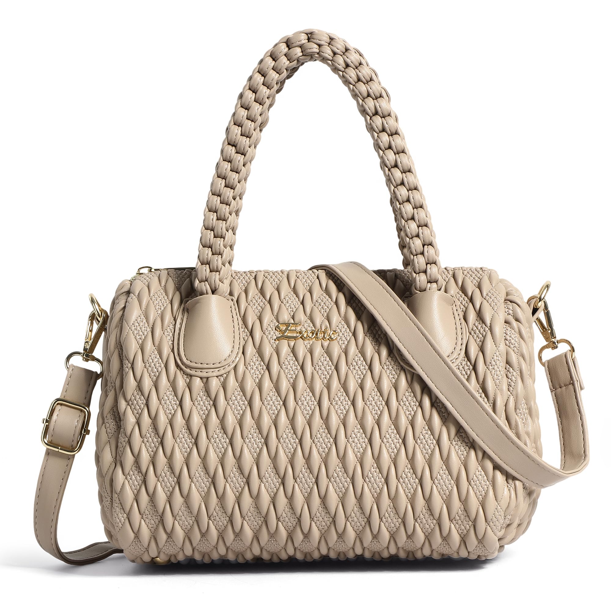 exotic Texture Braided Design Top Handle Handbag | Perfect For Gifts | Tranding Satchles Bag For Women-picture-41