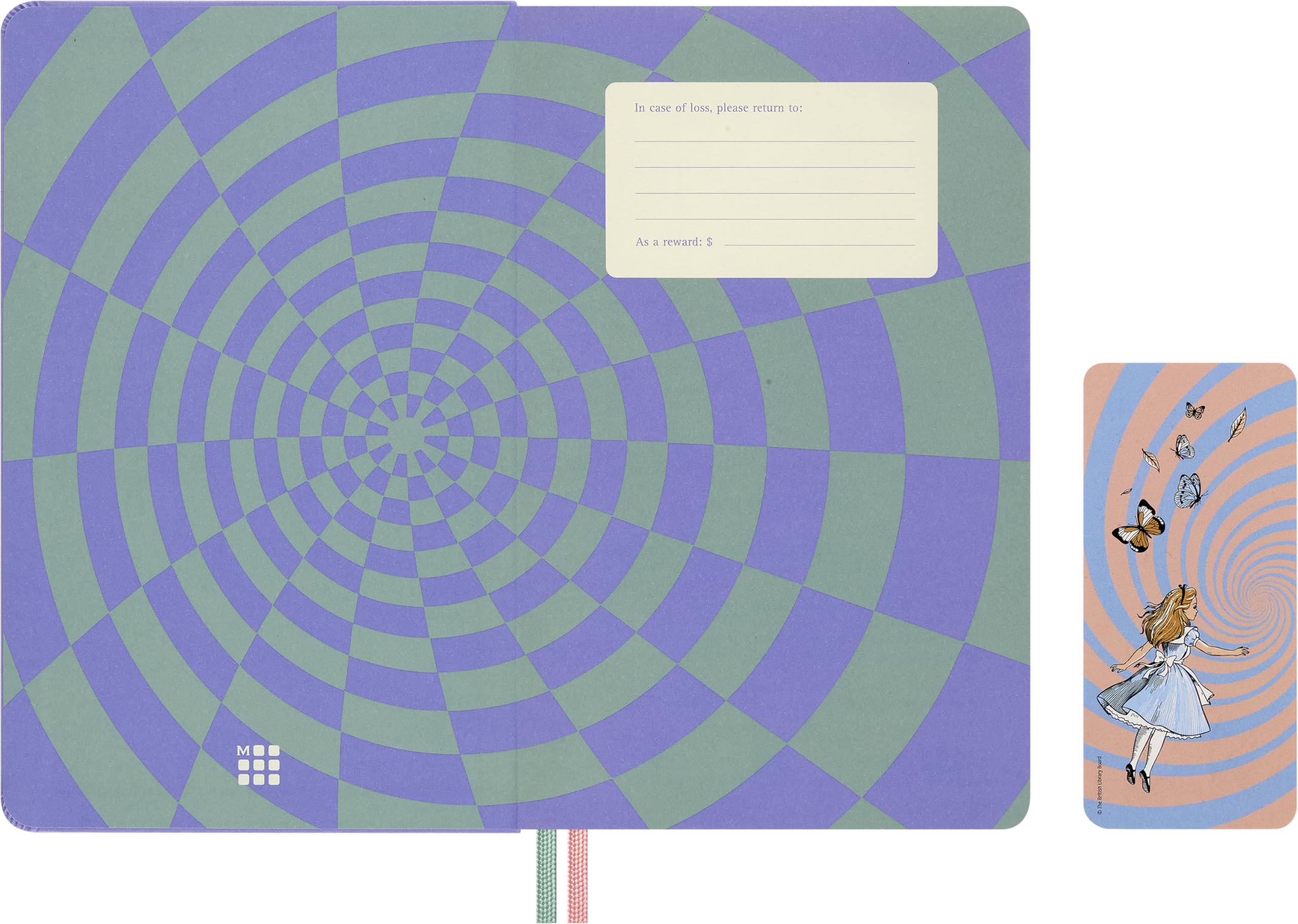 Moleskine Wochenkalender 18 Monate, 2026–2027 Alice im Wunderland, liniert, Hardcover mit Gummiband, Motiv Verrückter Hutmacher, Large 13 × 21 cm