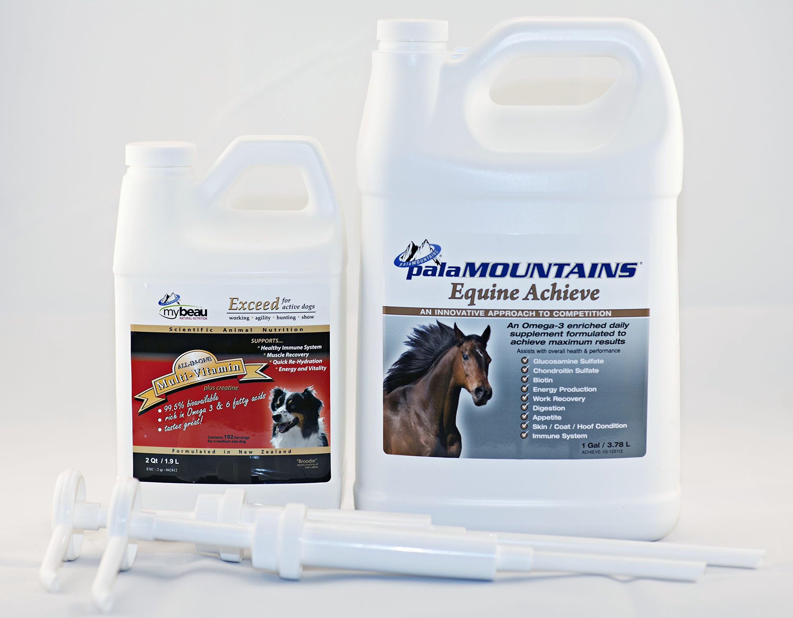 MyBeau & palaMOUNTAINS Companion Package E with Dog Exceed and Equine Achieve Supplements