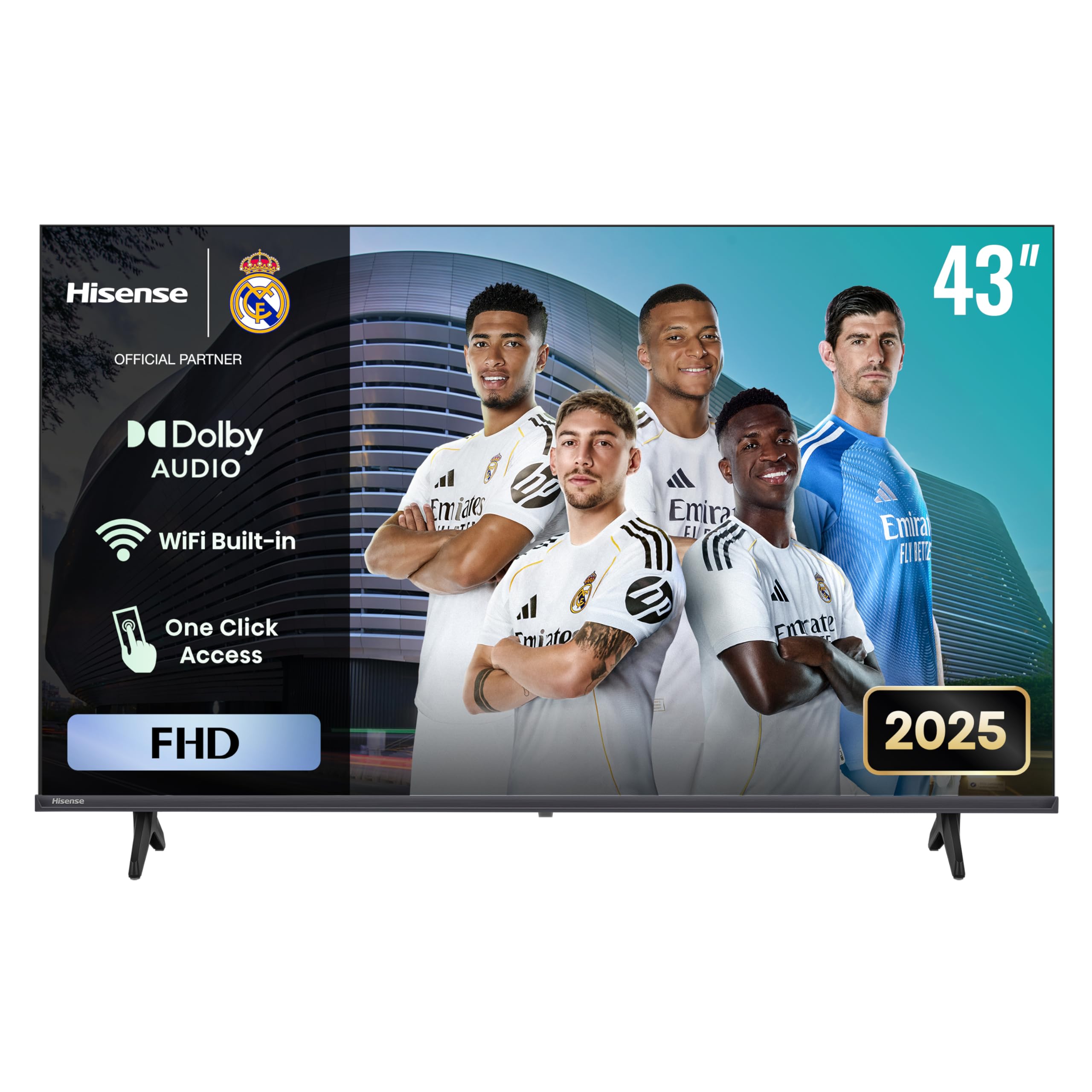 Hisense 43 inch Smart TV UHD 4K E6N-Dolby Vision,Game Mode Plus,Smooth Motion with MEMC,AI Sports Mode,Voice Control,Share to TV,Youtube,Netflix,Disney+,Shahid and Anghami,43E6N