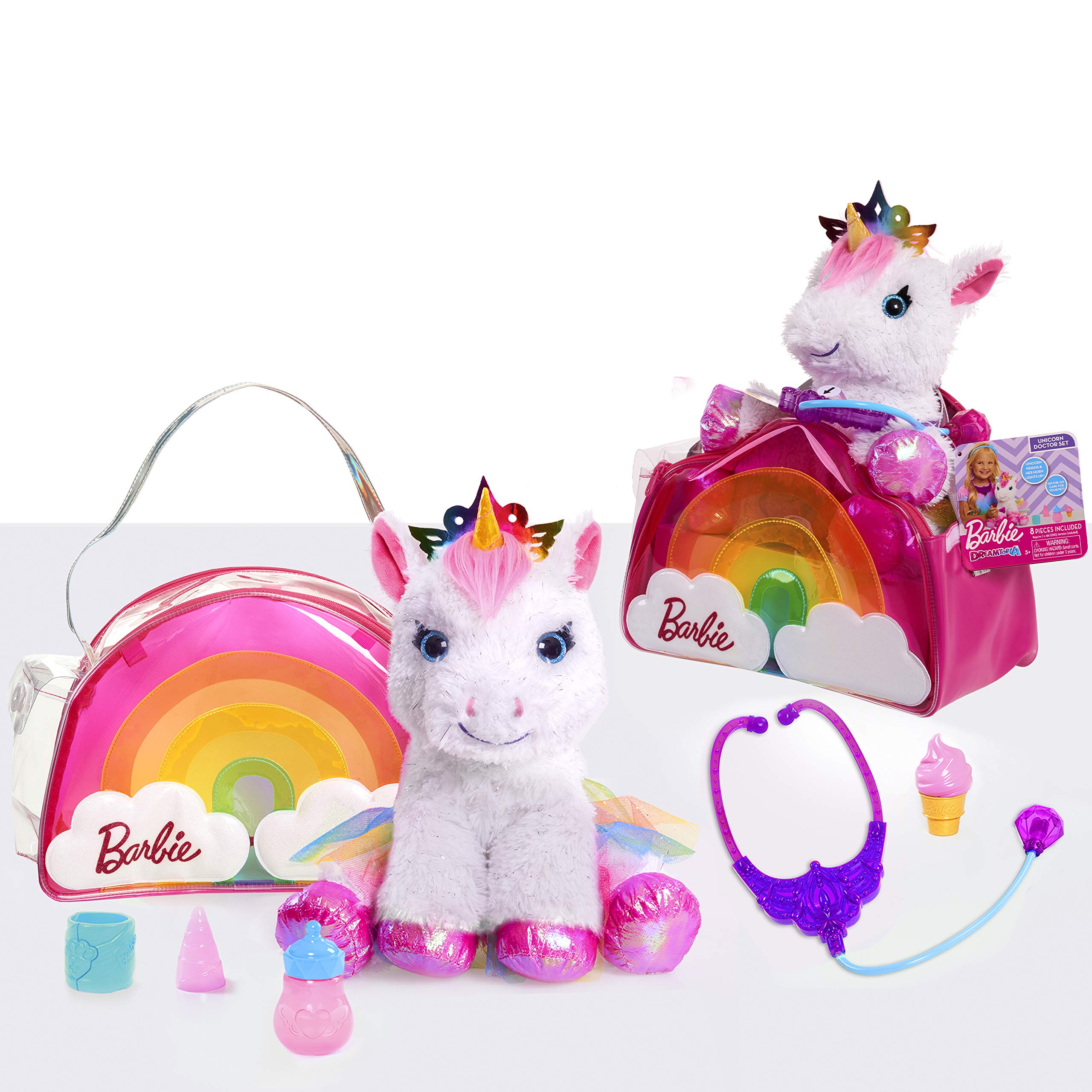 Barbie Dreamtopia 8-piece Doctor Set with Unicorn Plush, by Just Play